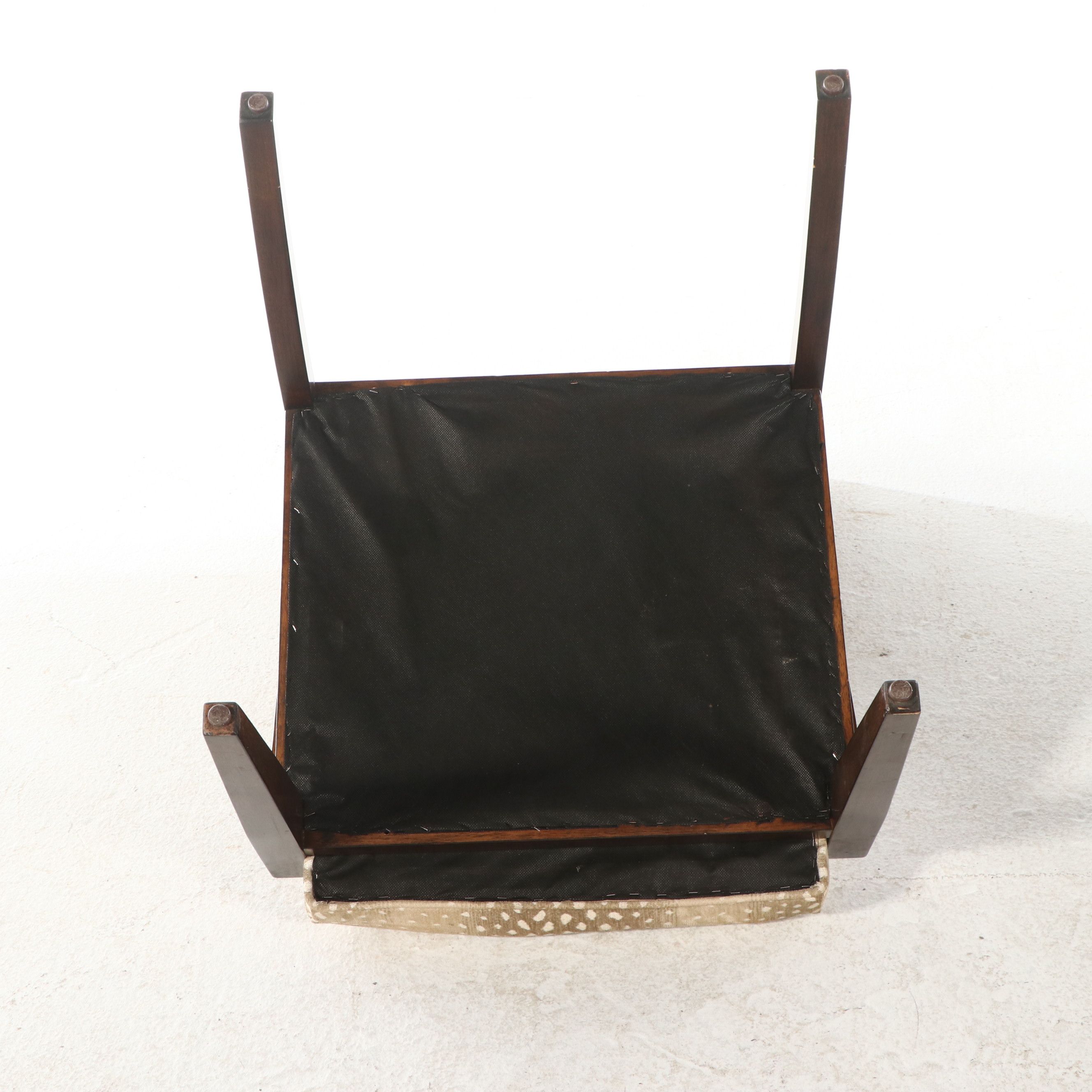 Pair of Contemporary Fabric Upholstered Wood Side Chairs