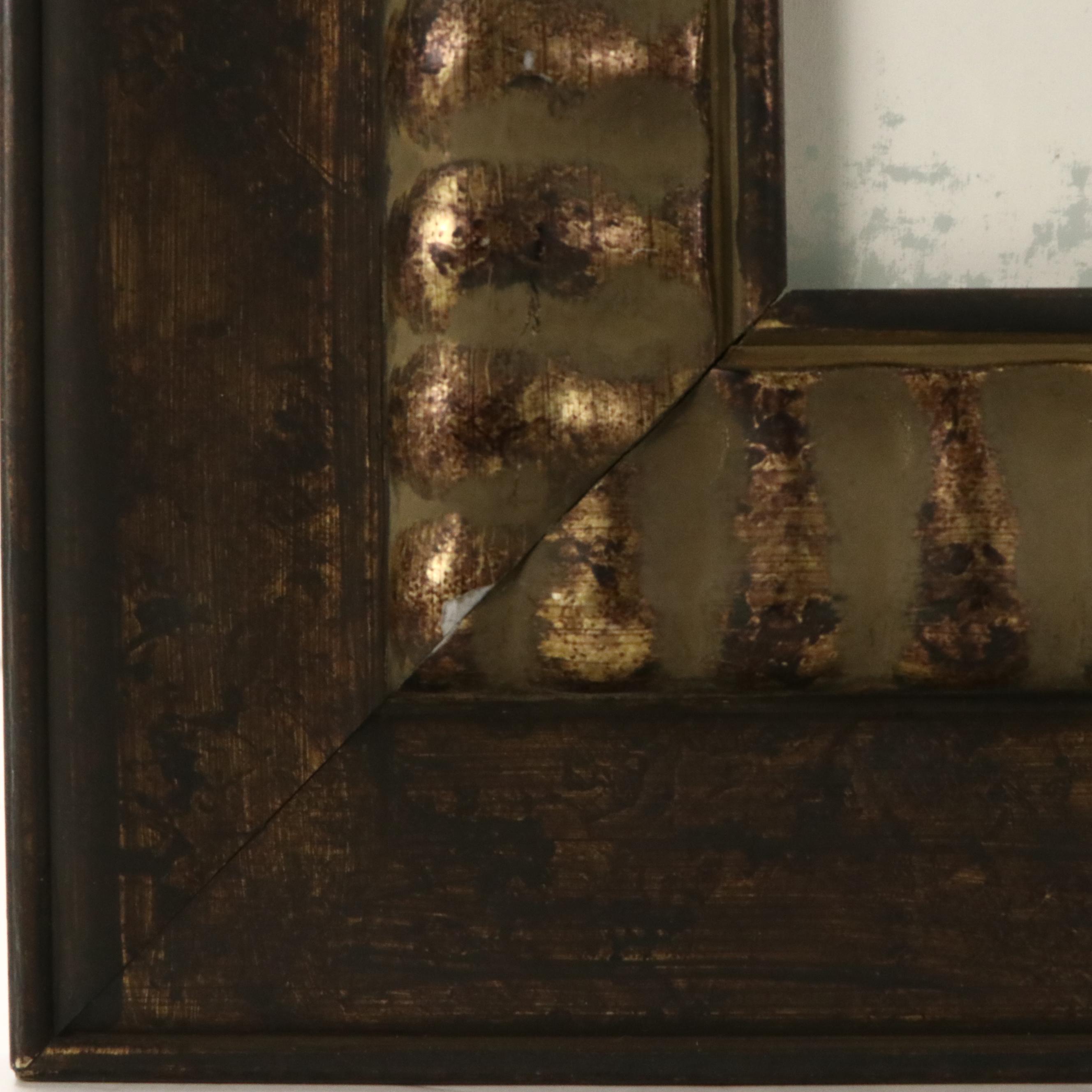 Watercolor Painting of Yellow Abstracted Landscape, Late 20th Century