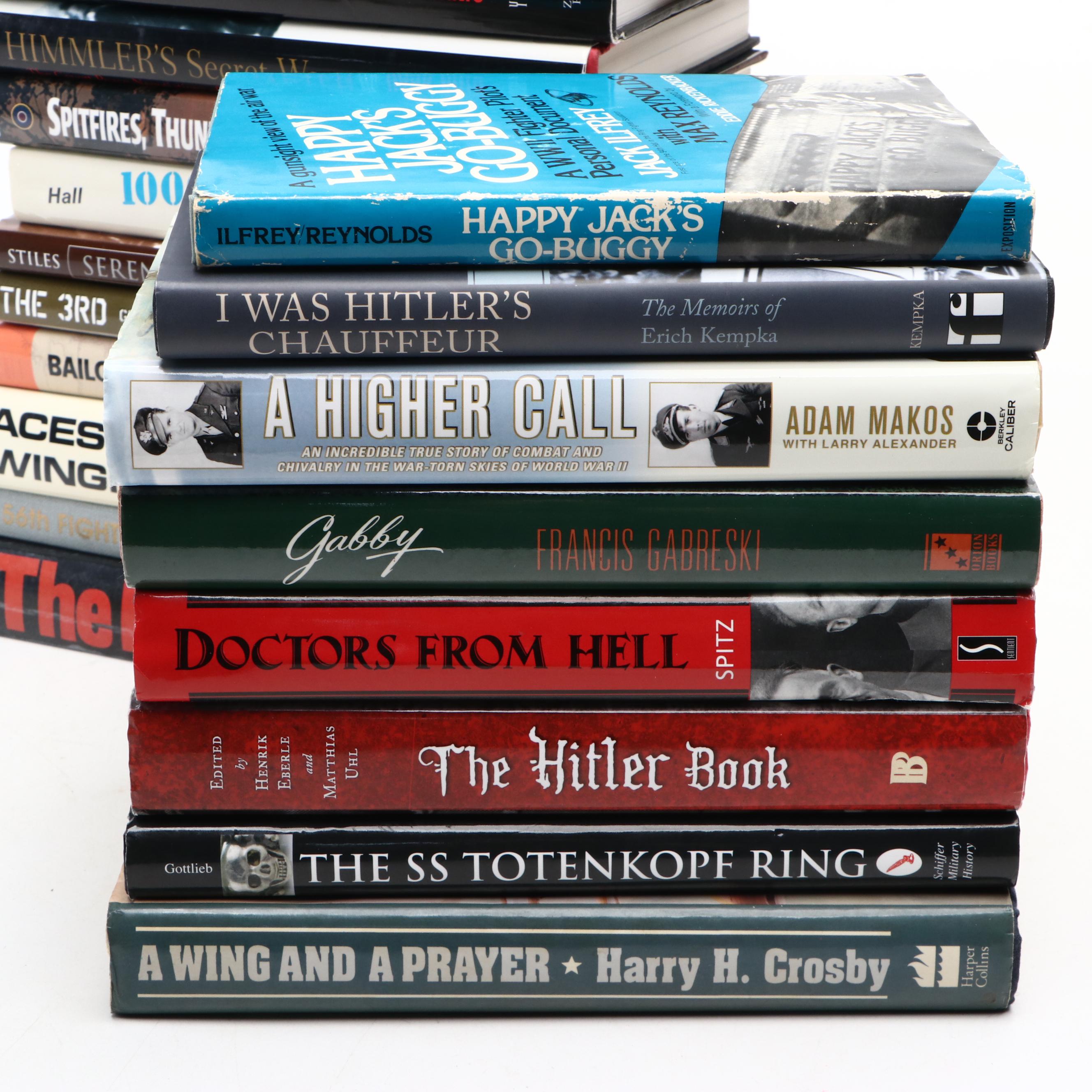 Hub Zemke, Gabby Gabreski and More Signed with Other WWII Books and Ephemera