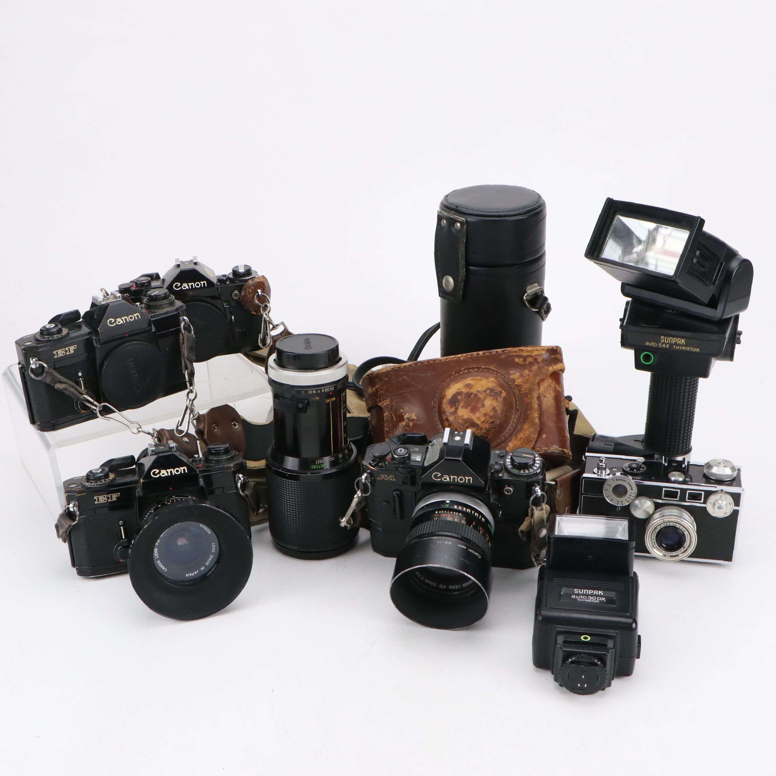 Canon EP and Argus Still Cameras with Sunpak Thyristor and More Accessories