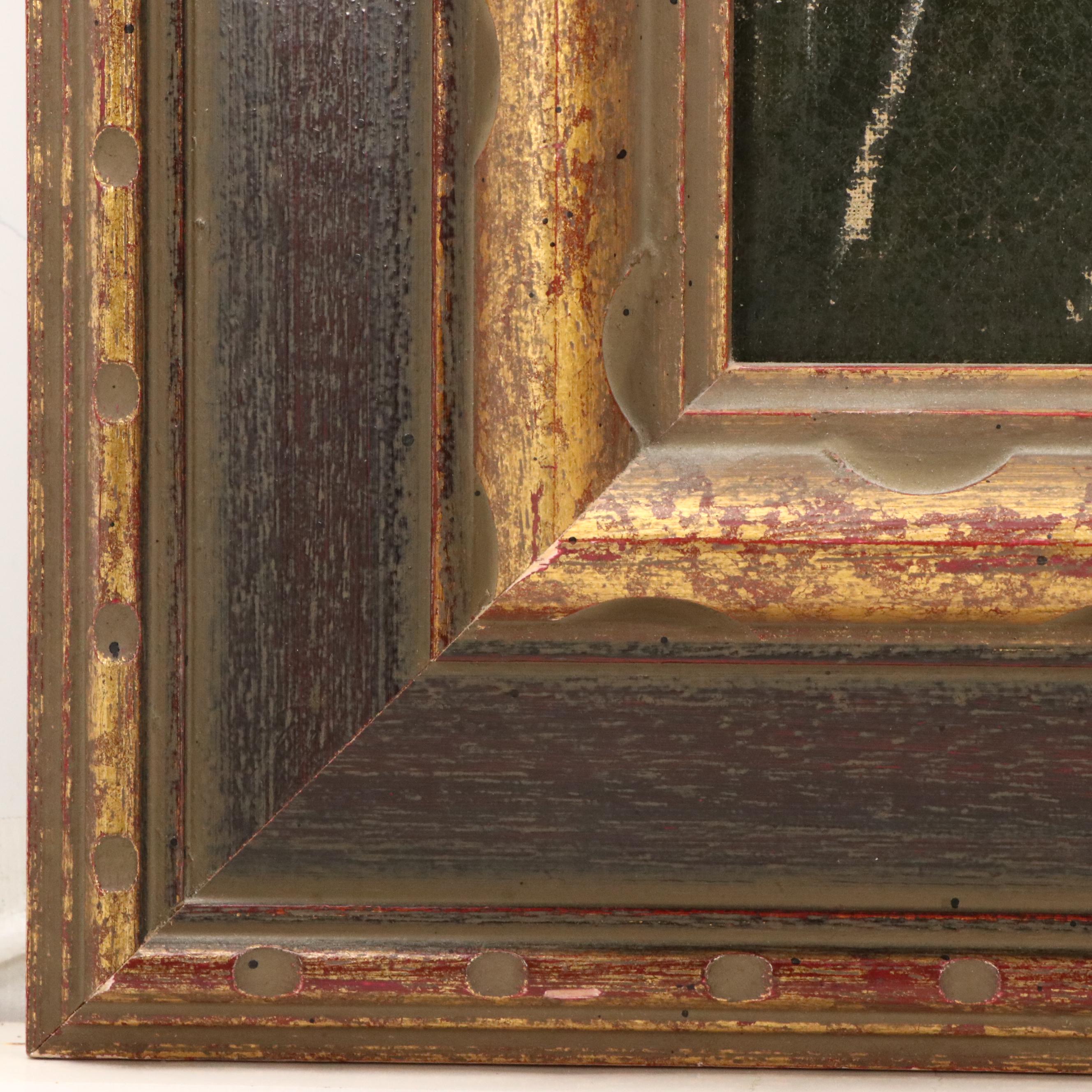 Oil Painting of Elderly Man Playing Violin, Early 20th Century