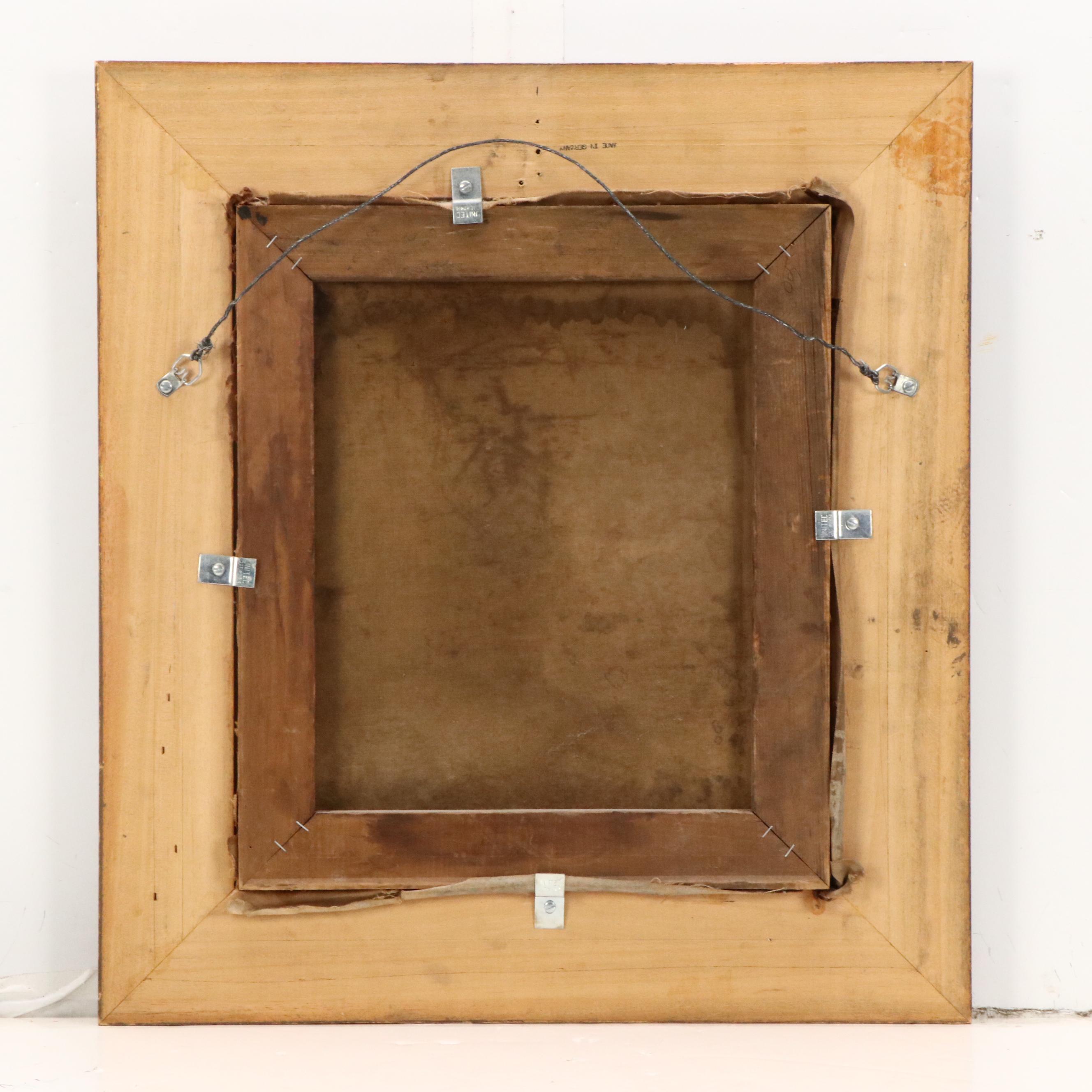 Oil Painting of Elderly Man Playing Violin, Early 20th Century