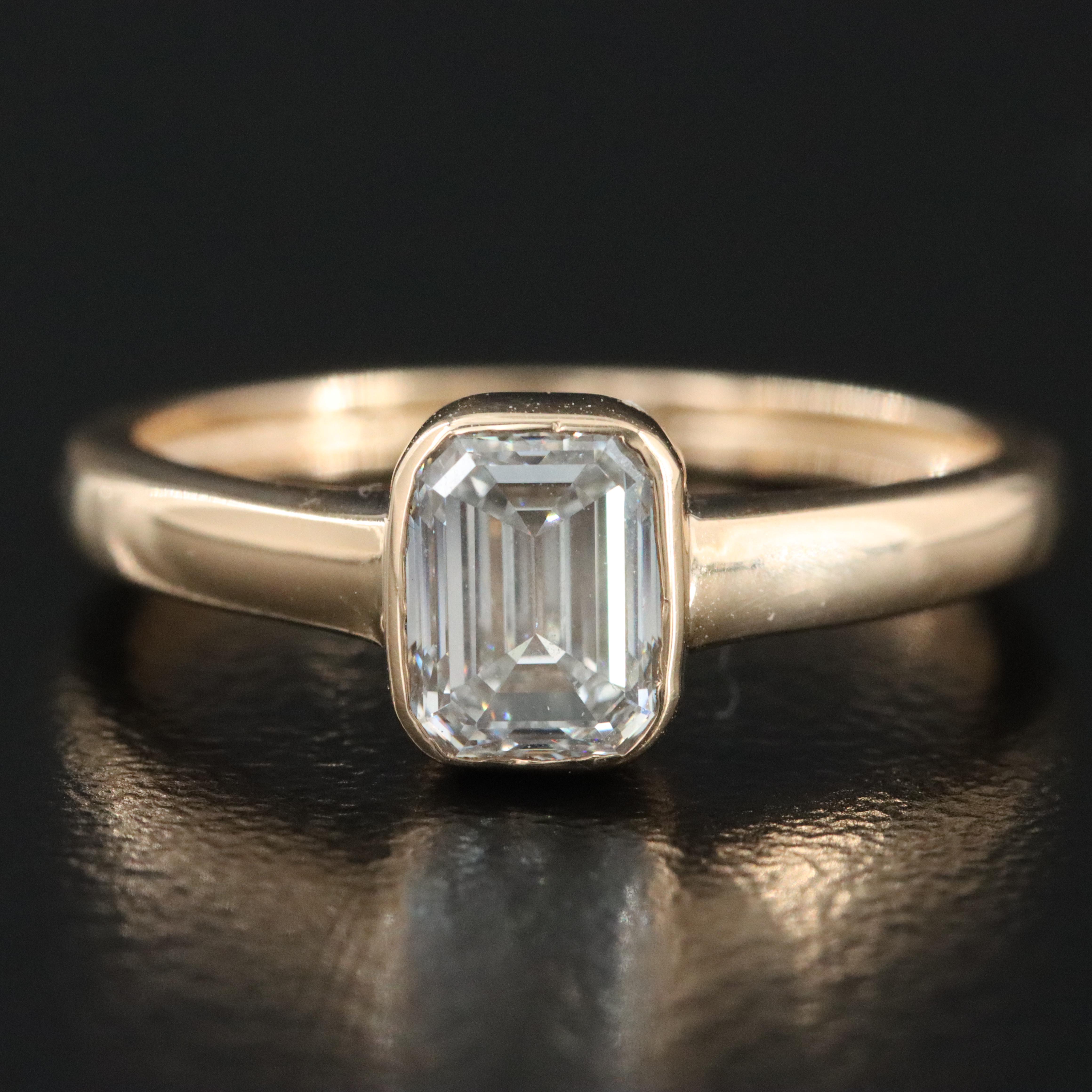 18K 1.00 CT Diamond Ring with GIA Diamond Grading Report