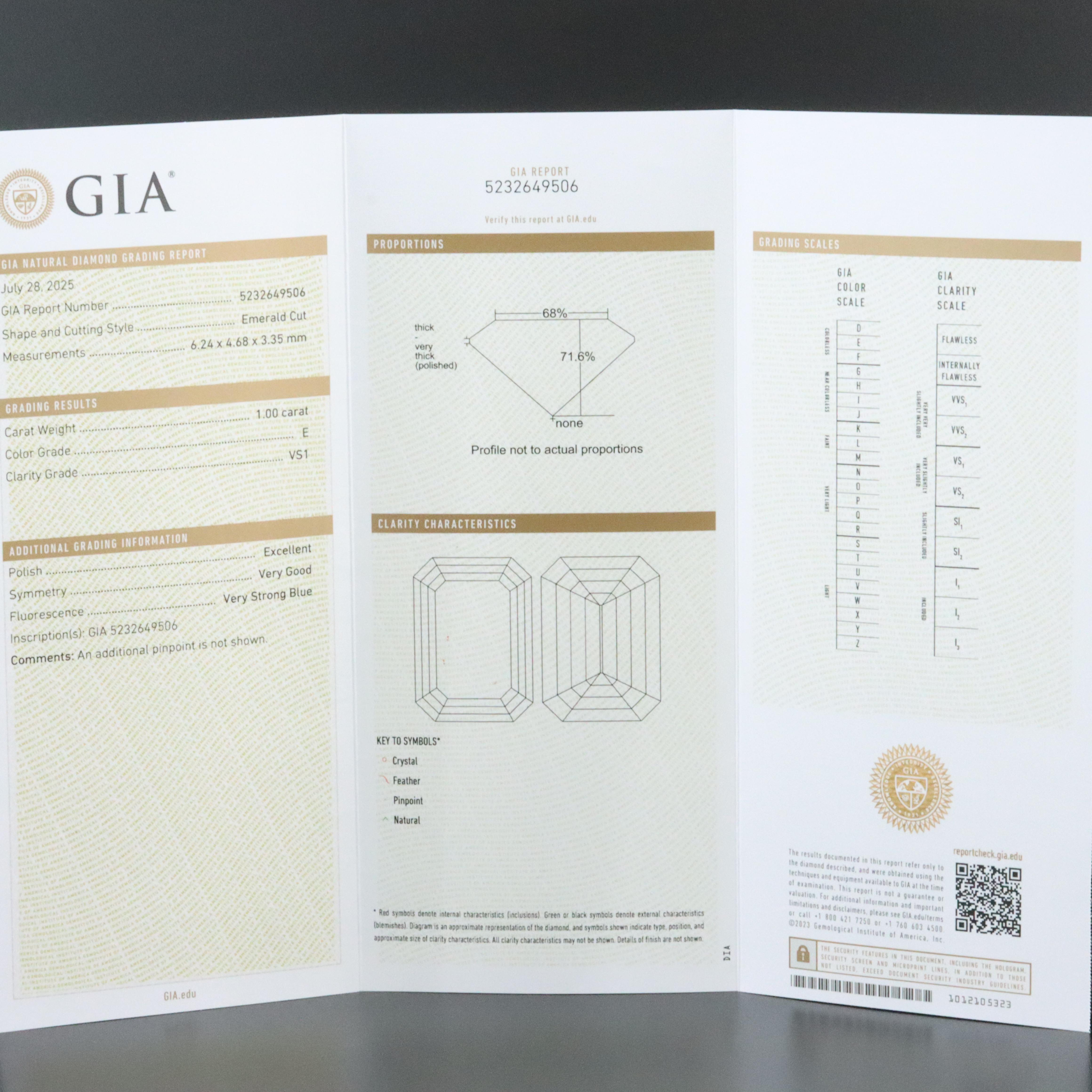 18K 1.00 CT Diamond Ring with GIA Diamond Grading Report
