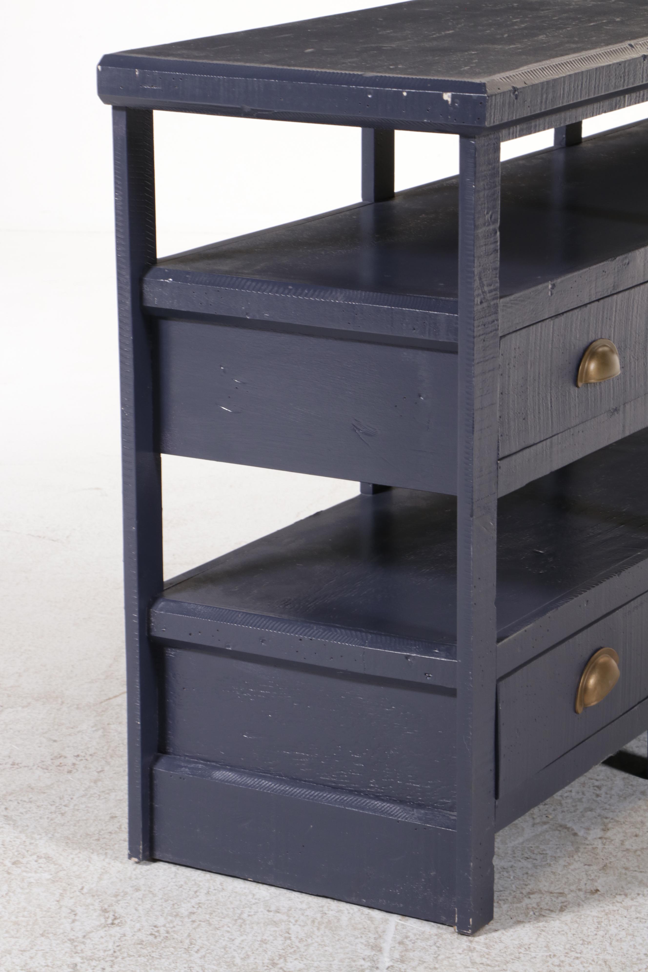 Contemporary Mercantile Style Painted Wood Sideboard