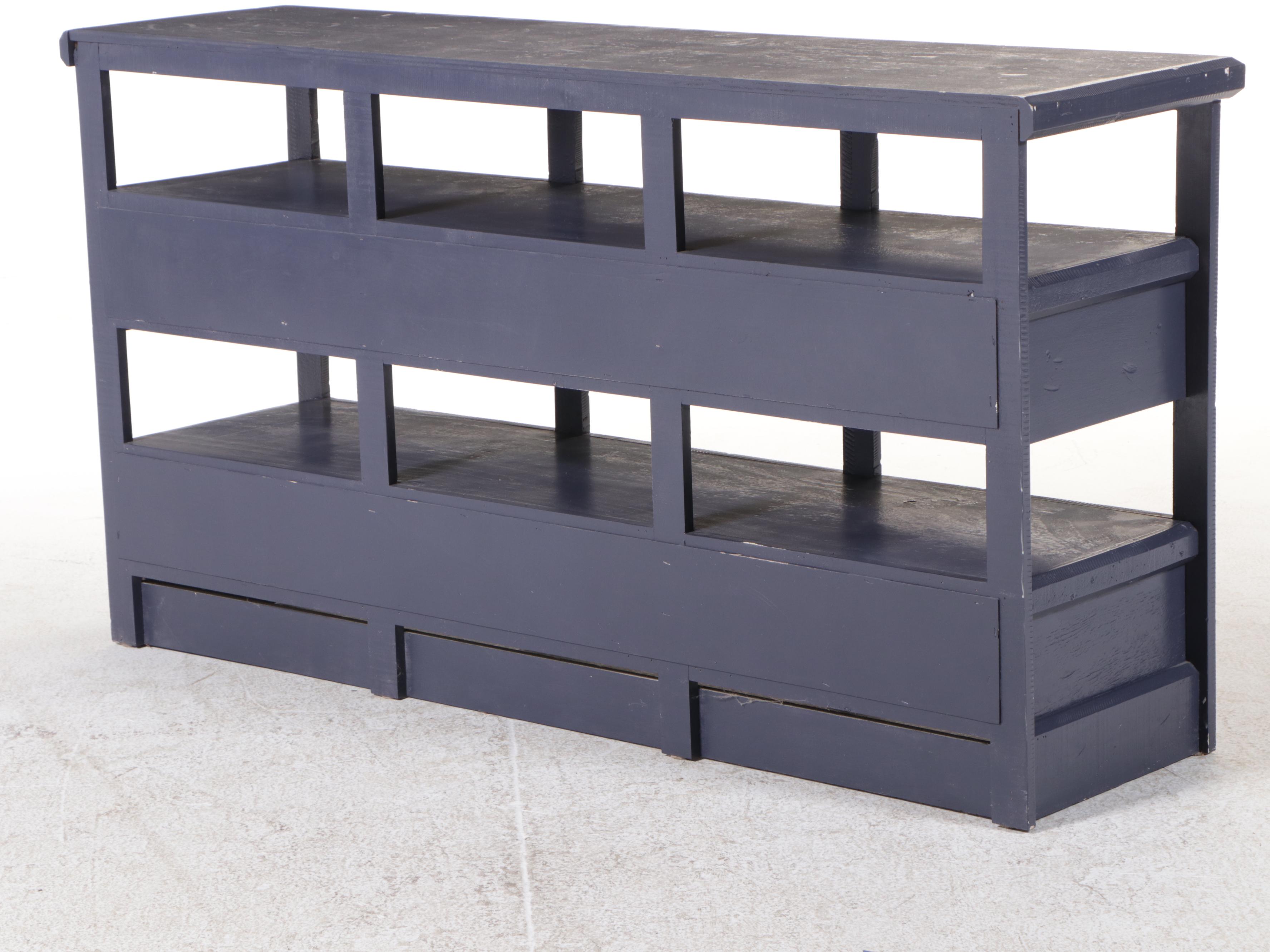 Contemporary Mercantile Style Painted Wood Sideboard