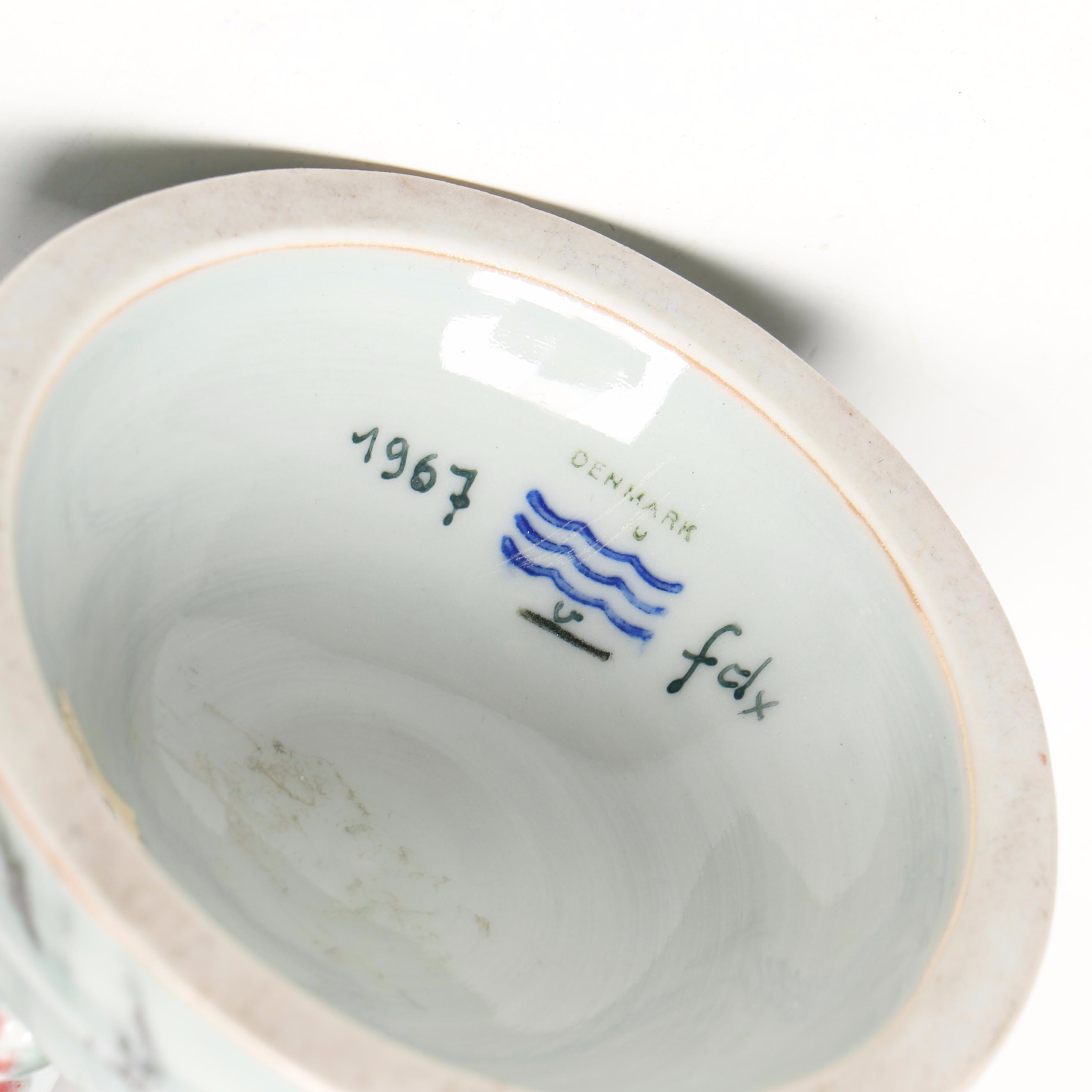 Georg Thylstrup for Royal Copenhagen Porcelain Woman and Dog Figurine