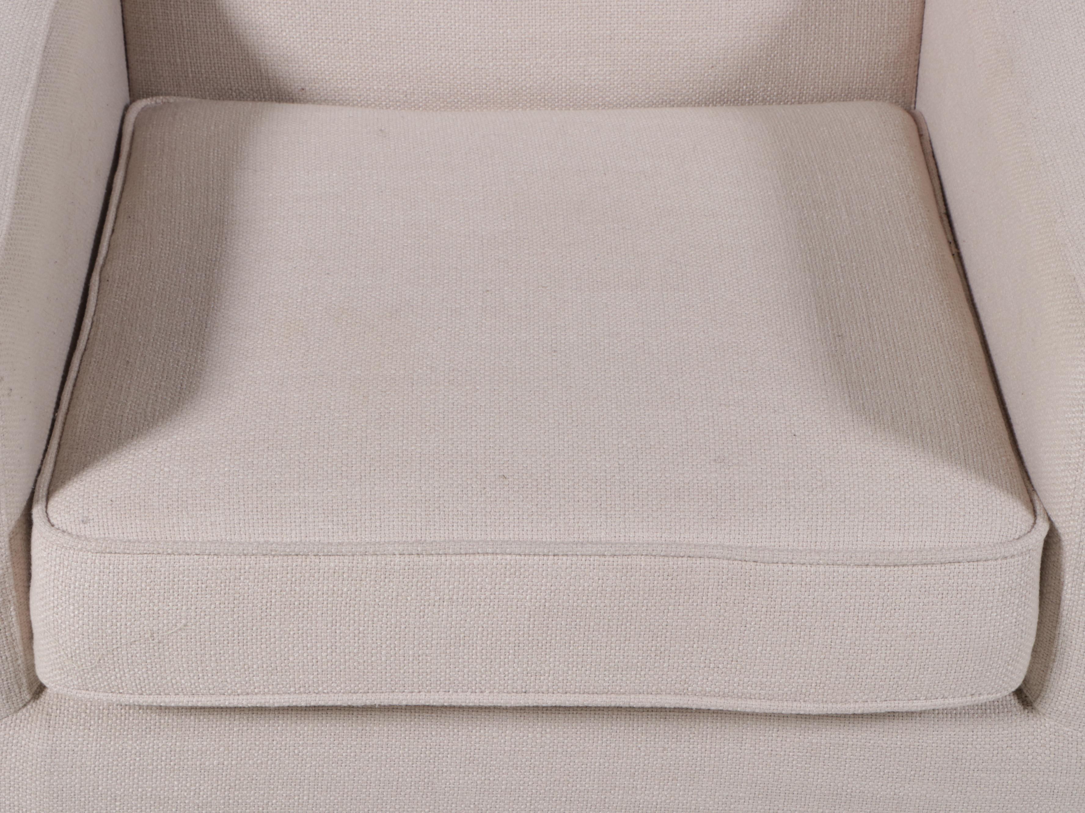 Contemporary Upholstered Wingback Chair with Nailhead Trim