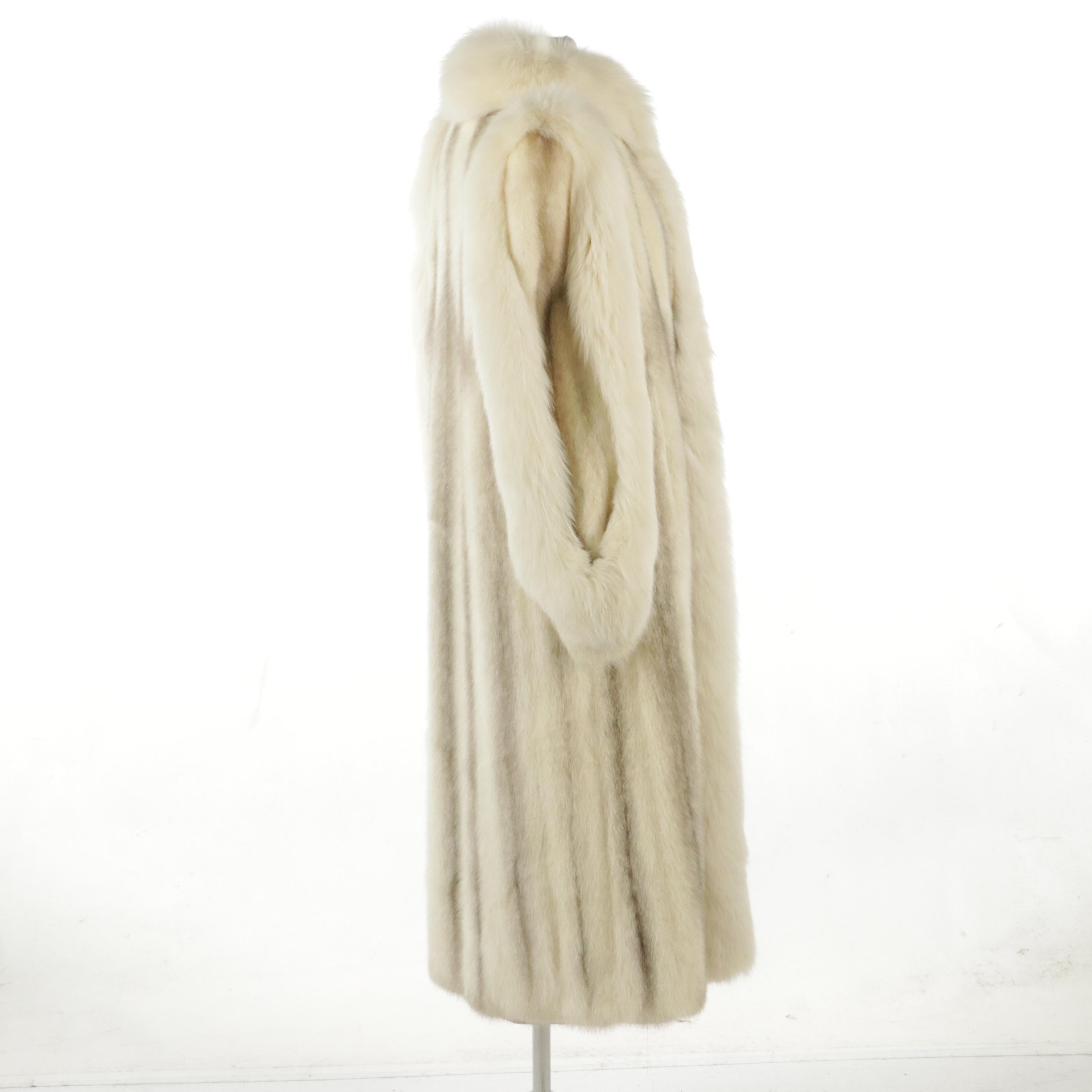 Cross Mink/Shadow Fox Fur Coat from Hillis of Snowmass