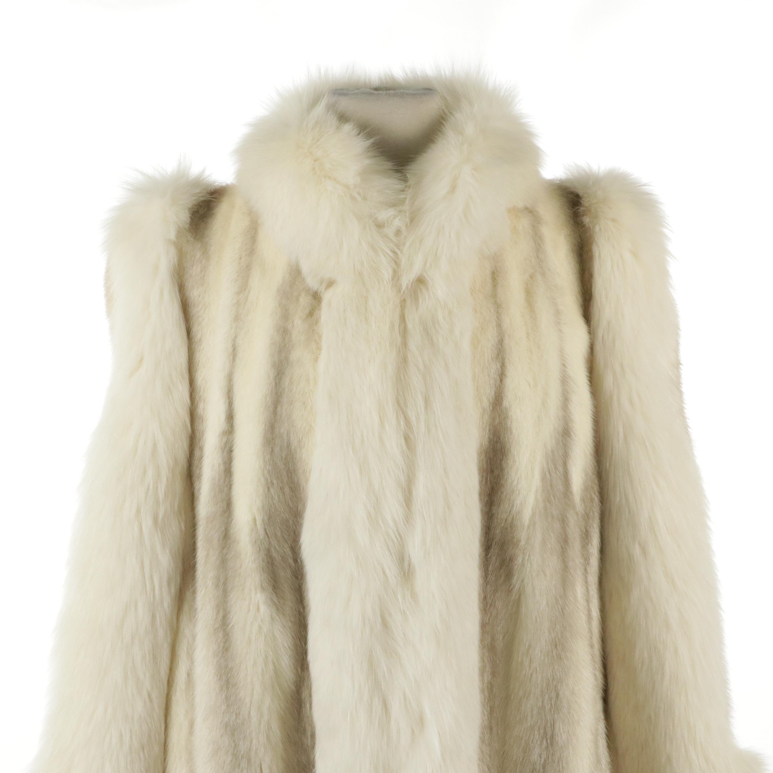 Cross Mink/Shadow Fox Fur Coat from Hillis of Snowmass