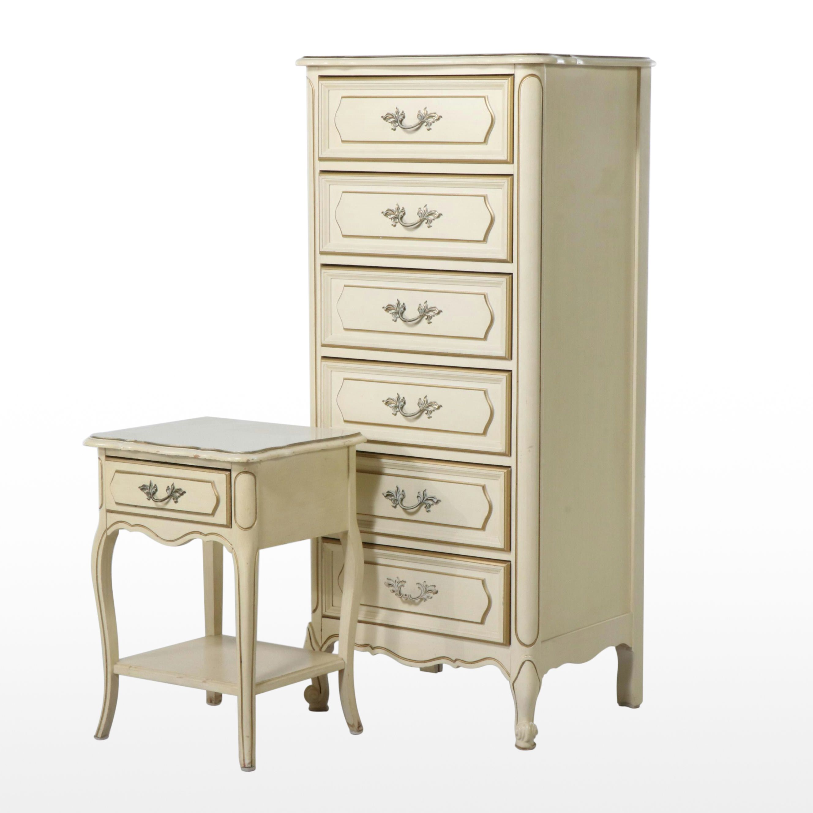 Levenson & Klein French Provincial Style Lingerie Chest and Nightstand