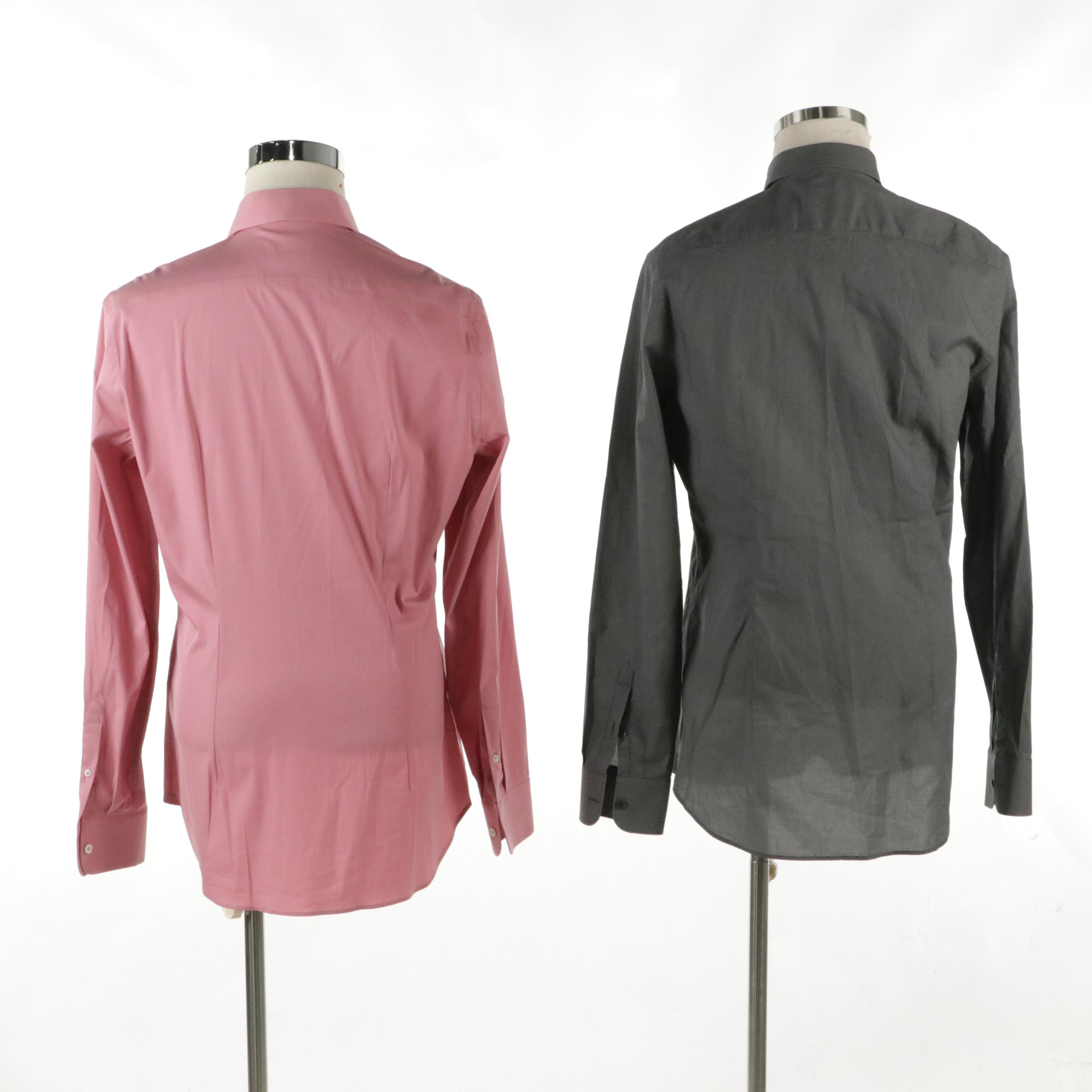 Men's Prada Long Sleeve Dress Shirts