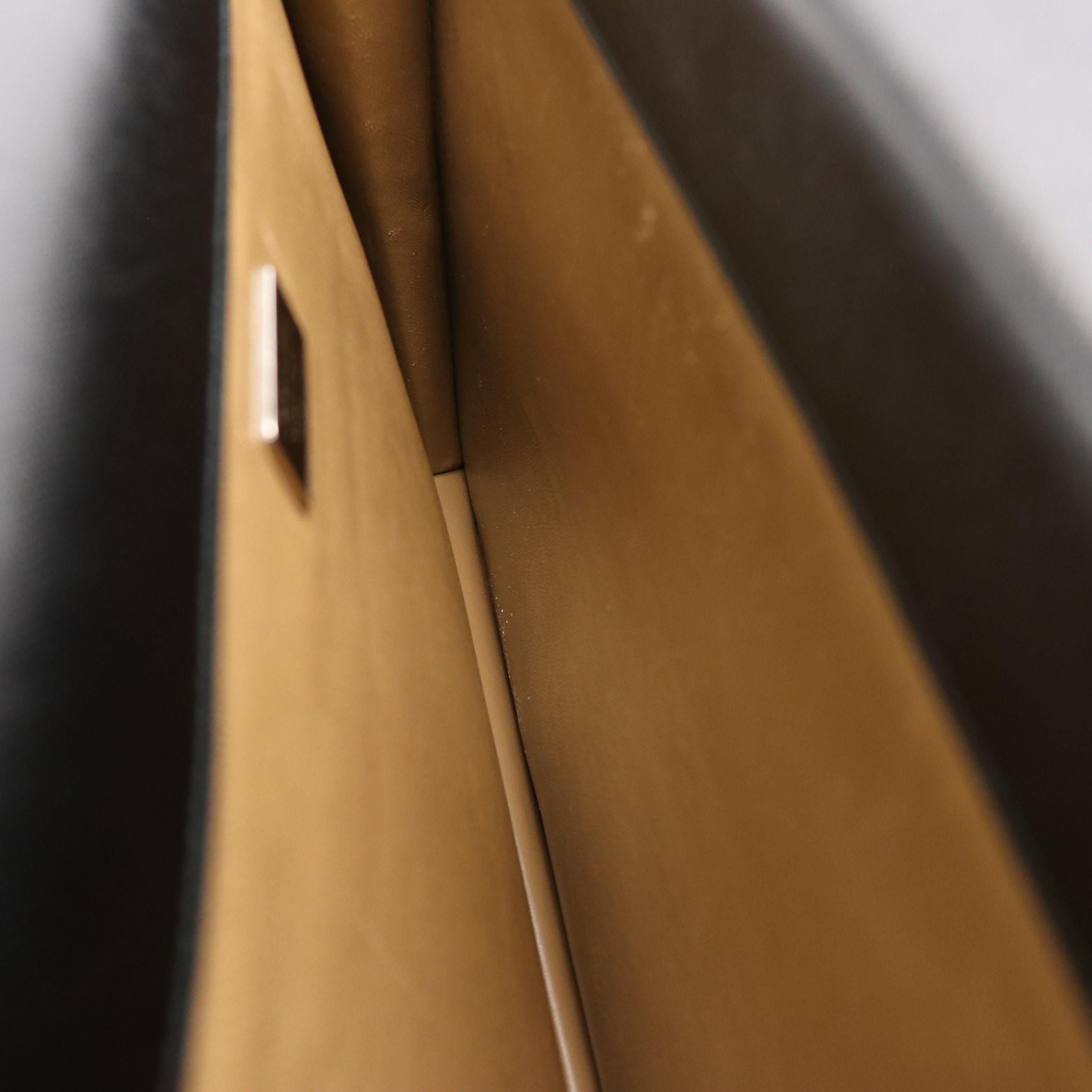 Prada Squeeze Lock Briefcase in Black Saffiano Leather