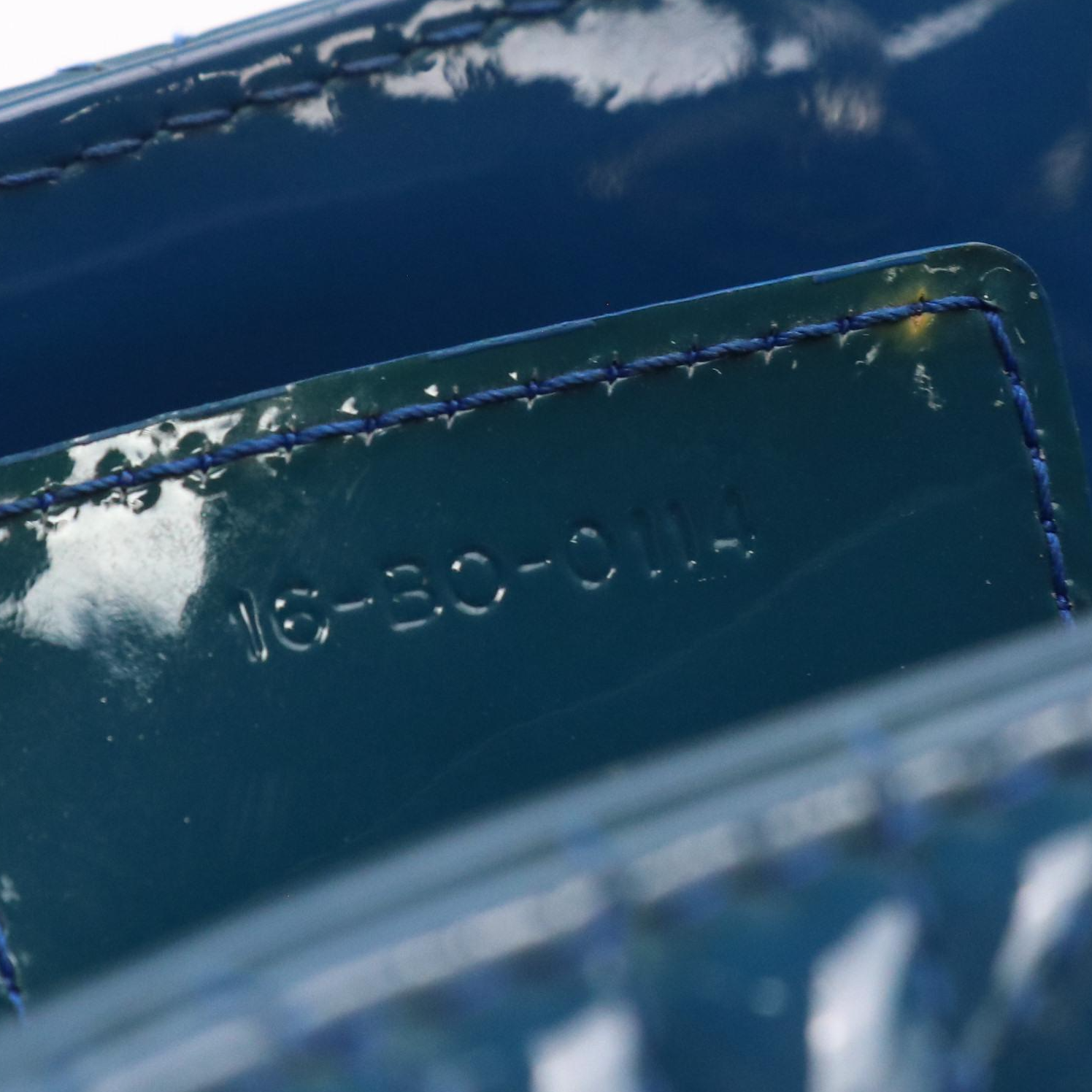 Christian Dior Blue Cannage Patent Leather Lady Dior Two-Way Bag