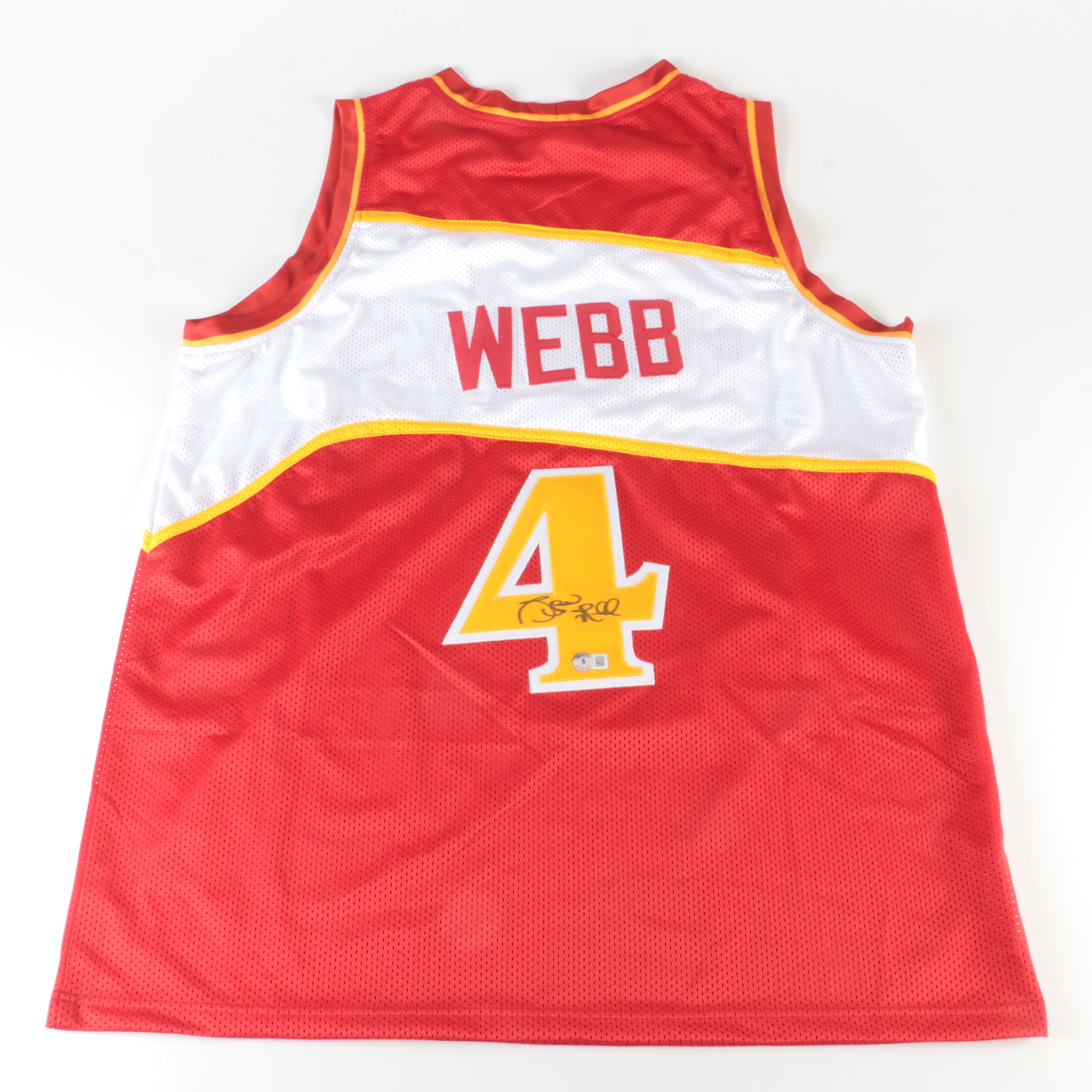 Spud Webb Signed Atlanta Hawks Basketball Jersey, Beckett