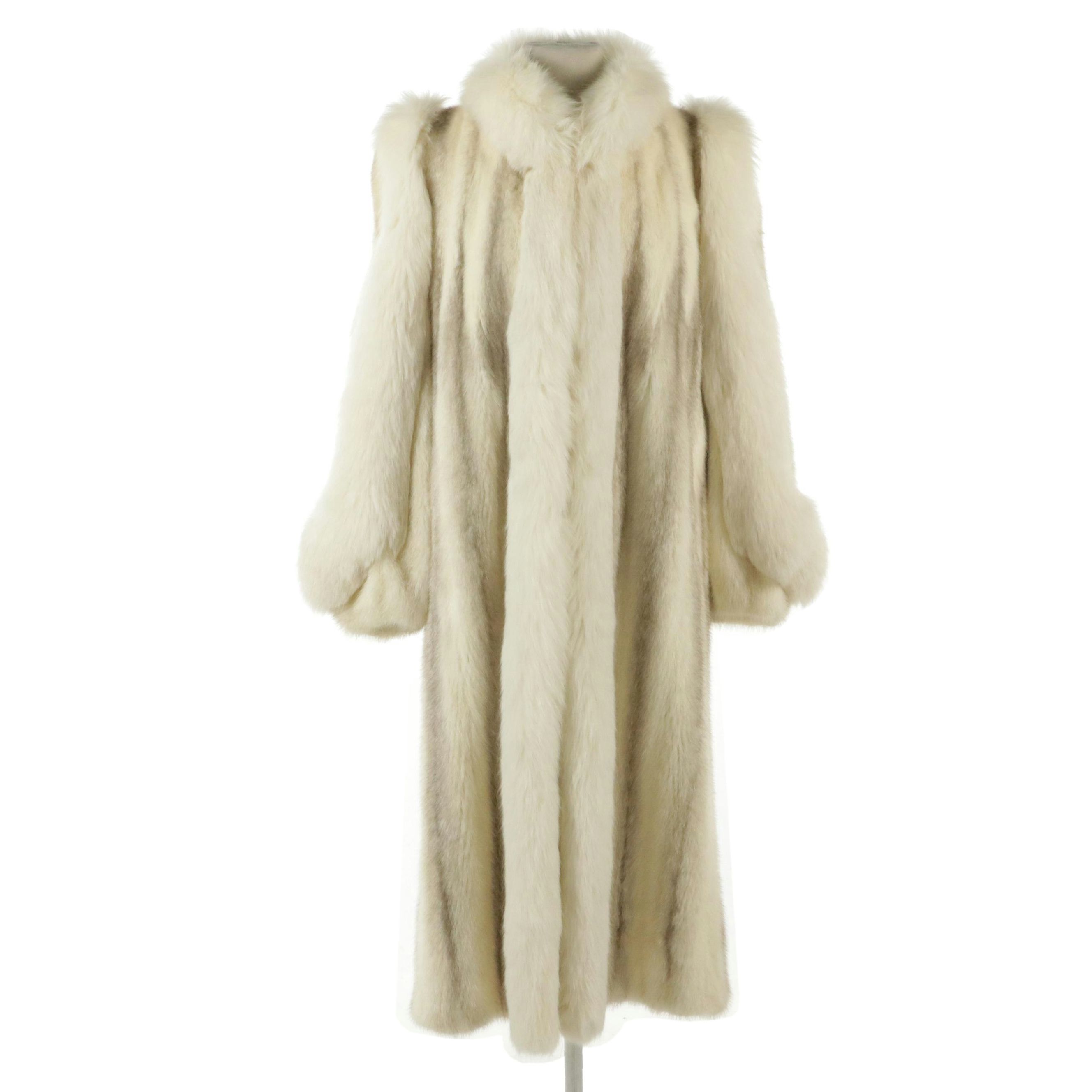 Cross Mink/Shadow Fox Fur Coat from Hillis of Snowmass