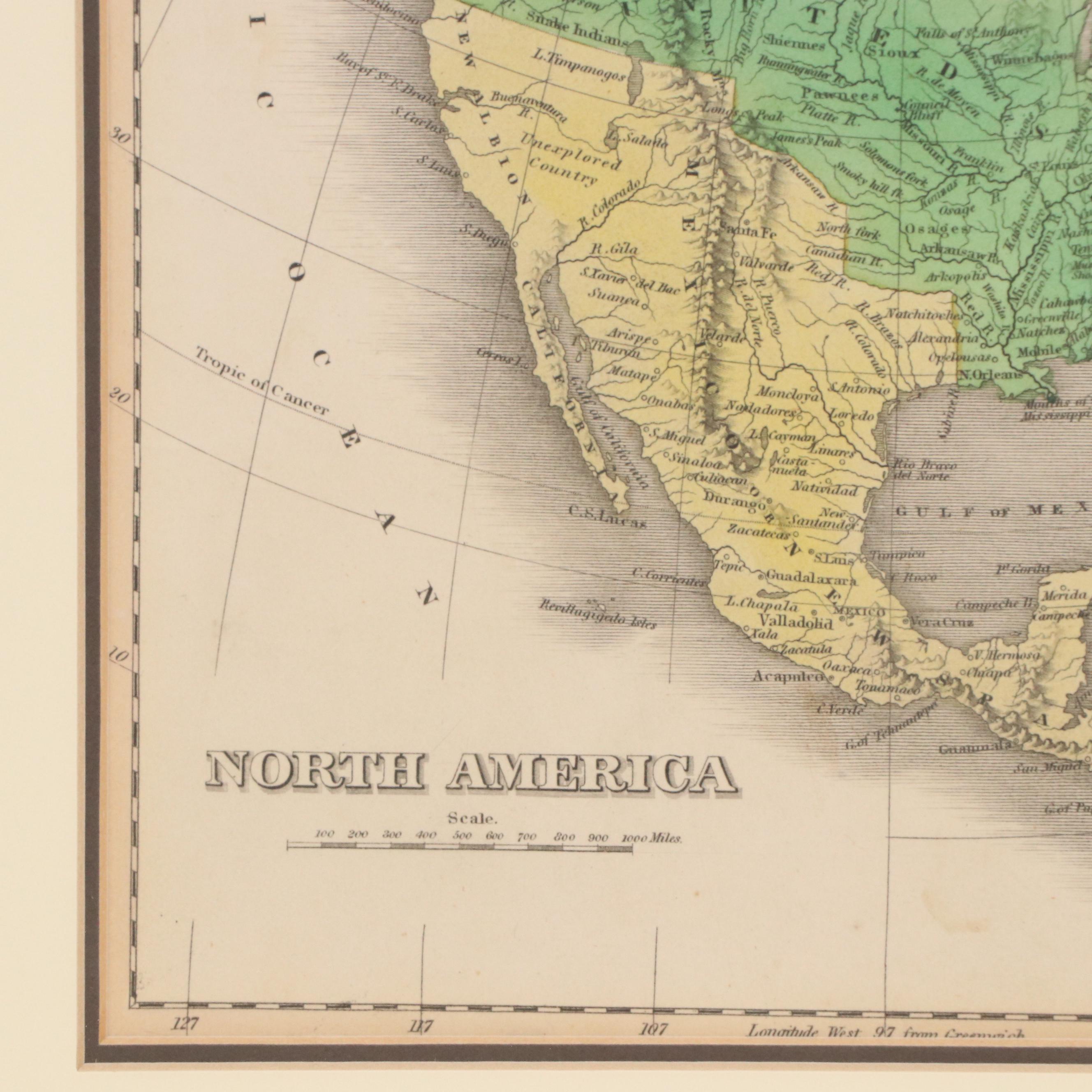 After Bowen Engraving "A Map of the British American Plantations" and More Maps