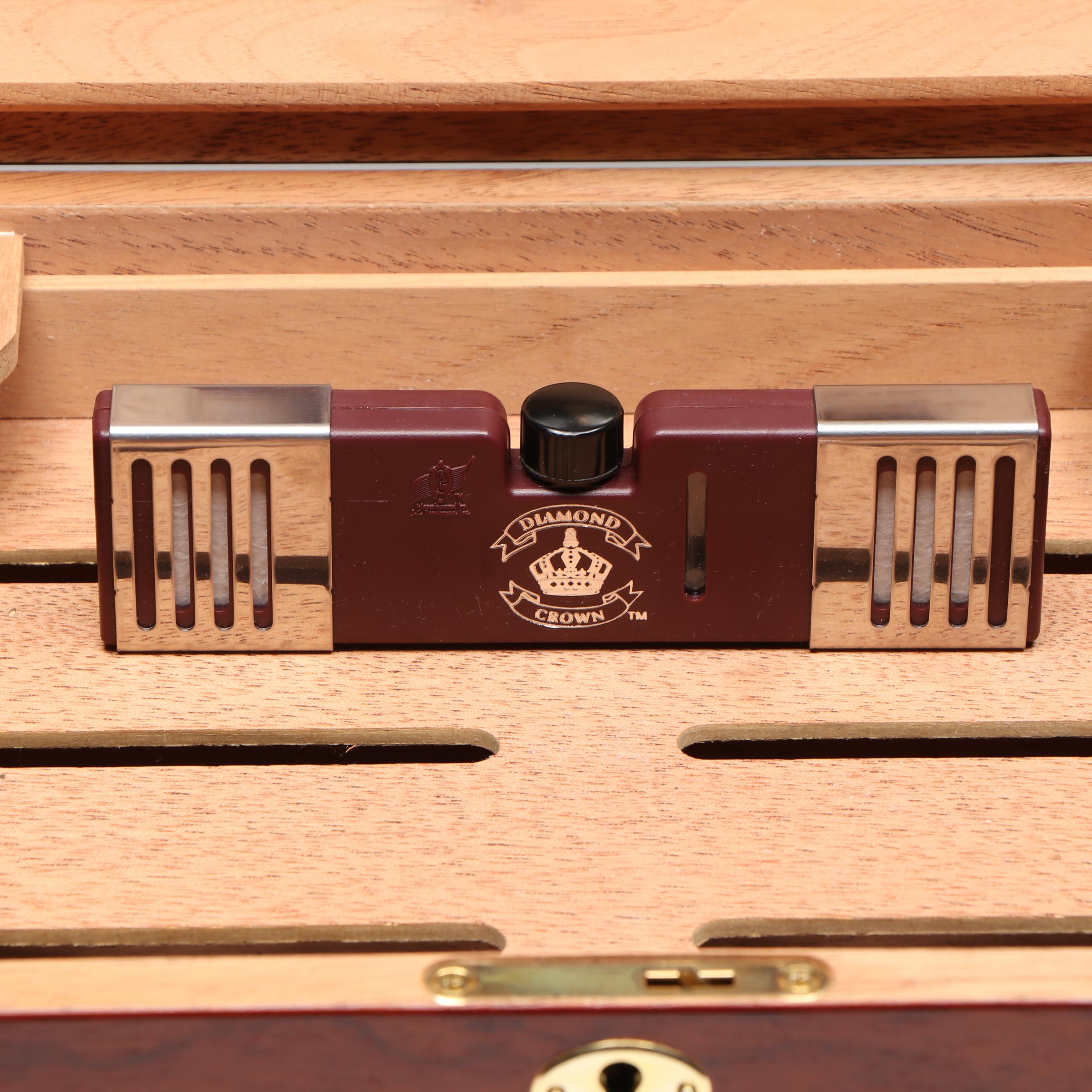 Cigar Humidors With J.C. Pendergast Humidifier, Hygrometers, More Accessories