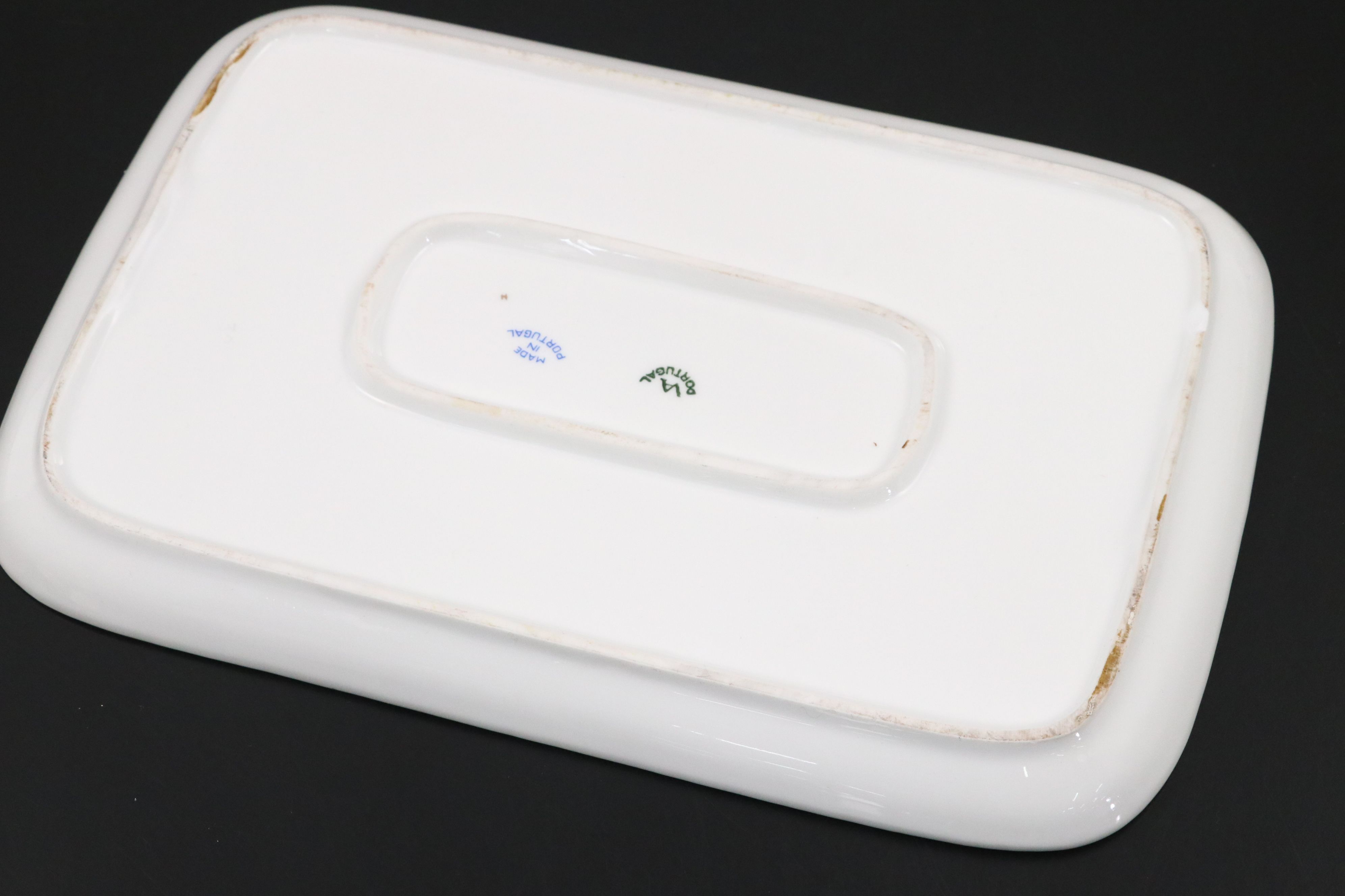 Vista Alegre Portuguese Gold Gilt Porcelain Lidded Teacups and Tray