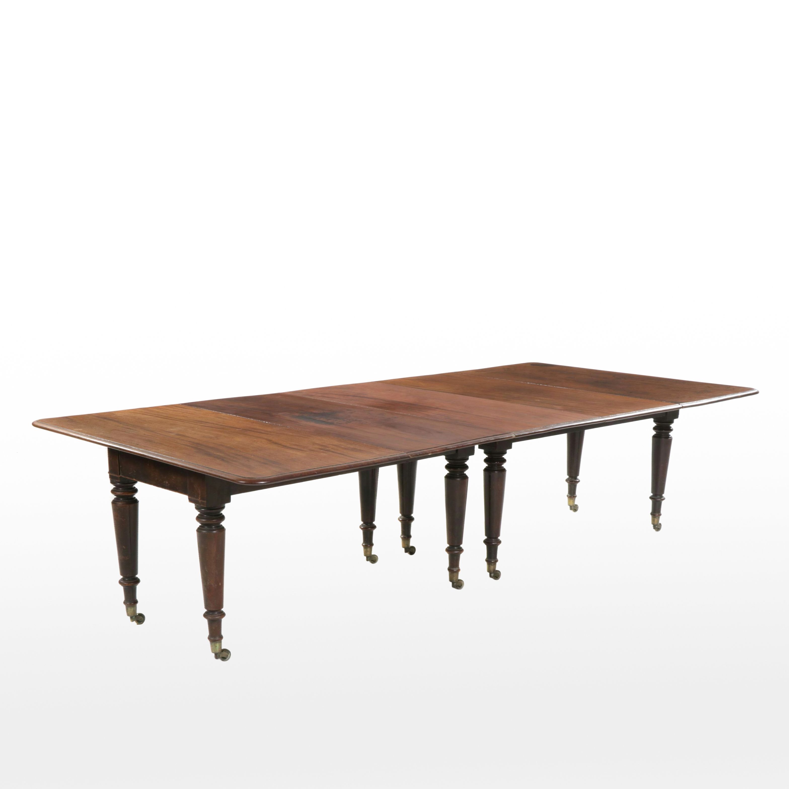 William IV Style Mahogany Banquet Table, Early 19th Century