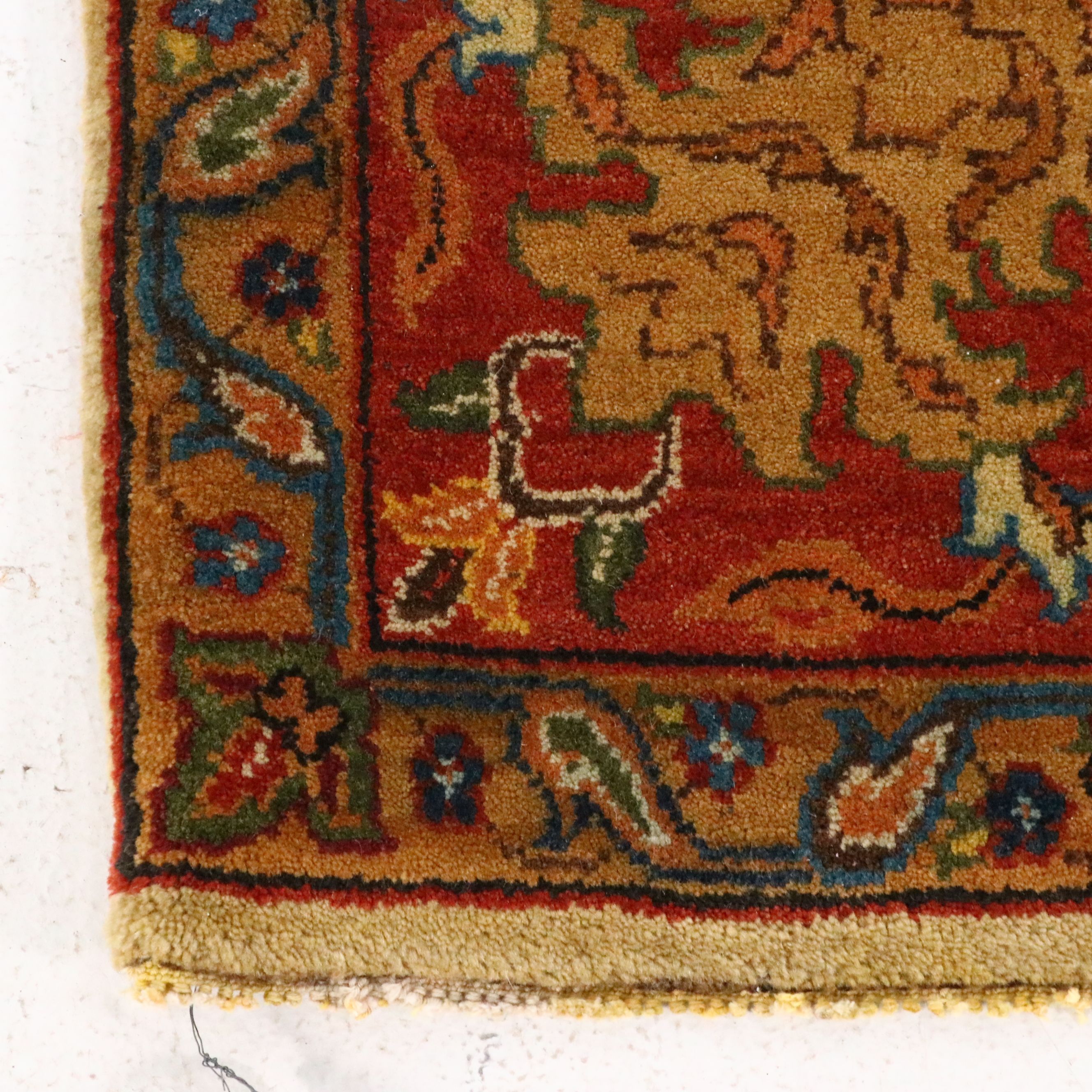 6'1 x 6'1 Square Hand-Knotted Persian Tabriz Area Rug