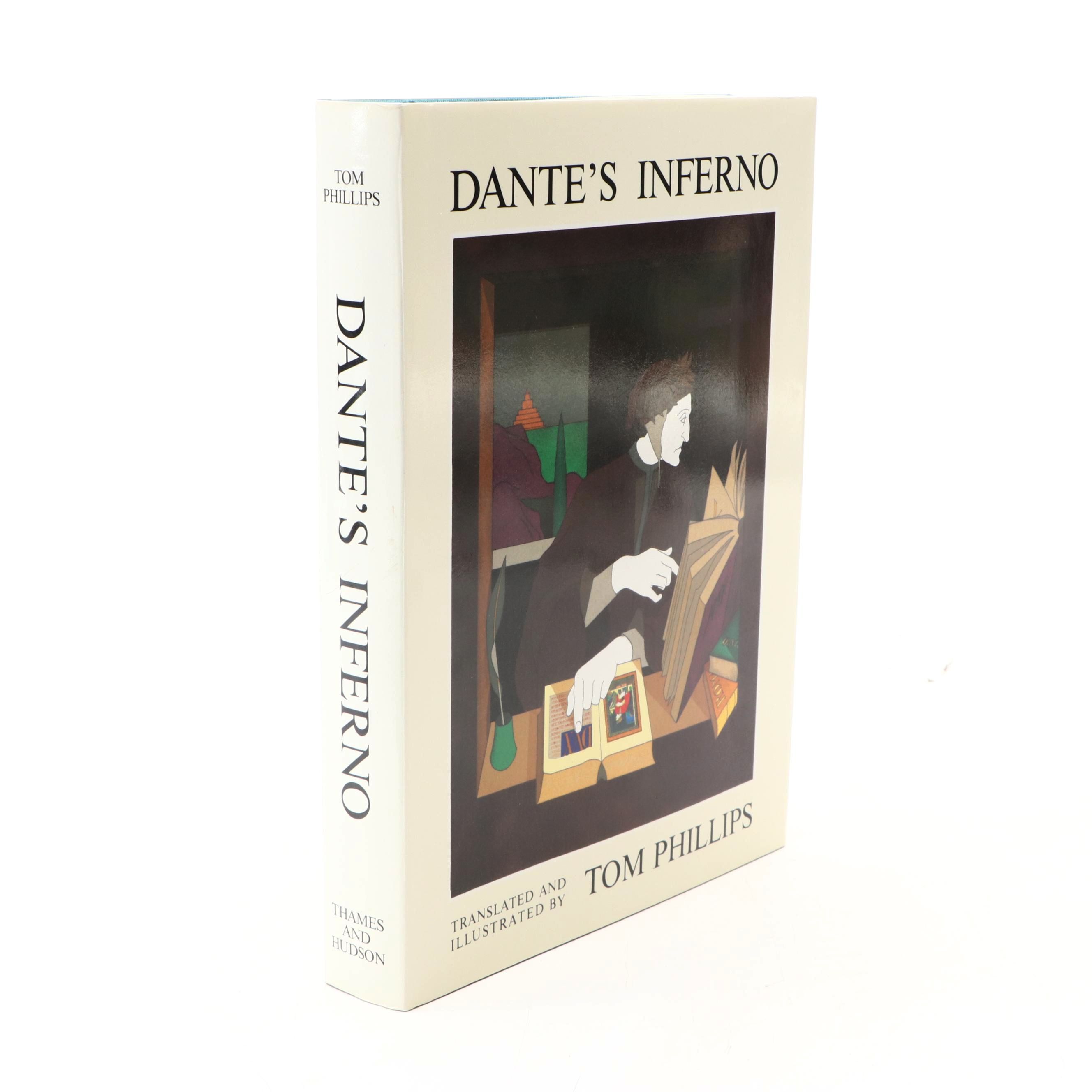 Tom Phillips Signed and Illustrated "Dante's Inferno" by Dante Alighieri, 1985