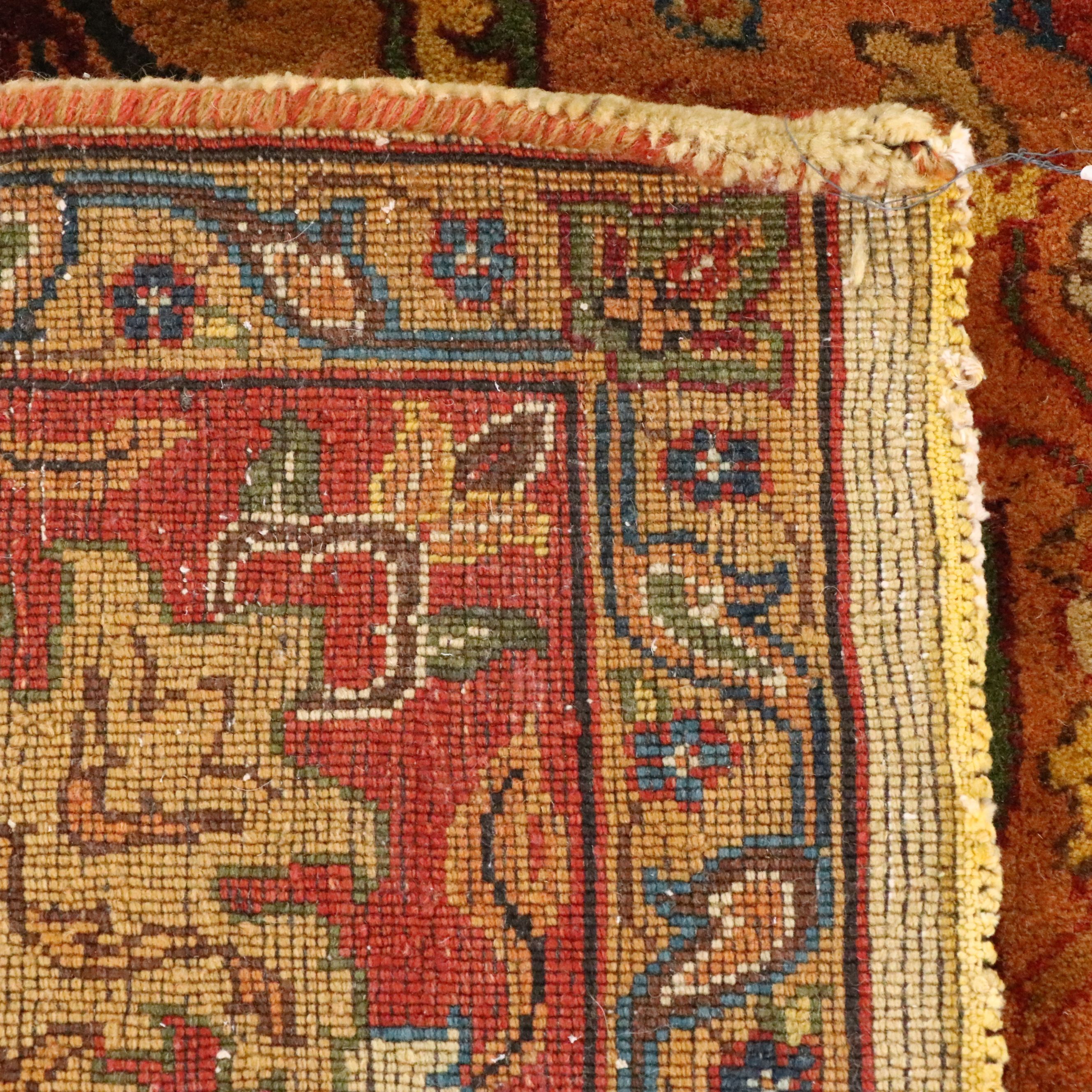 6'1 x 6'1 Square Hand-Knotted Persian Tabriz Area Rug