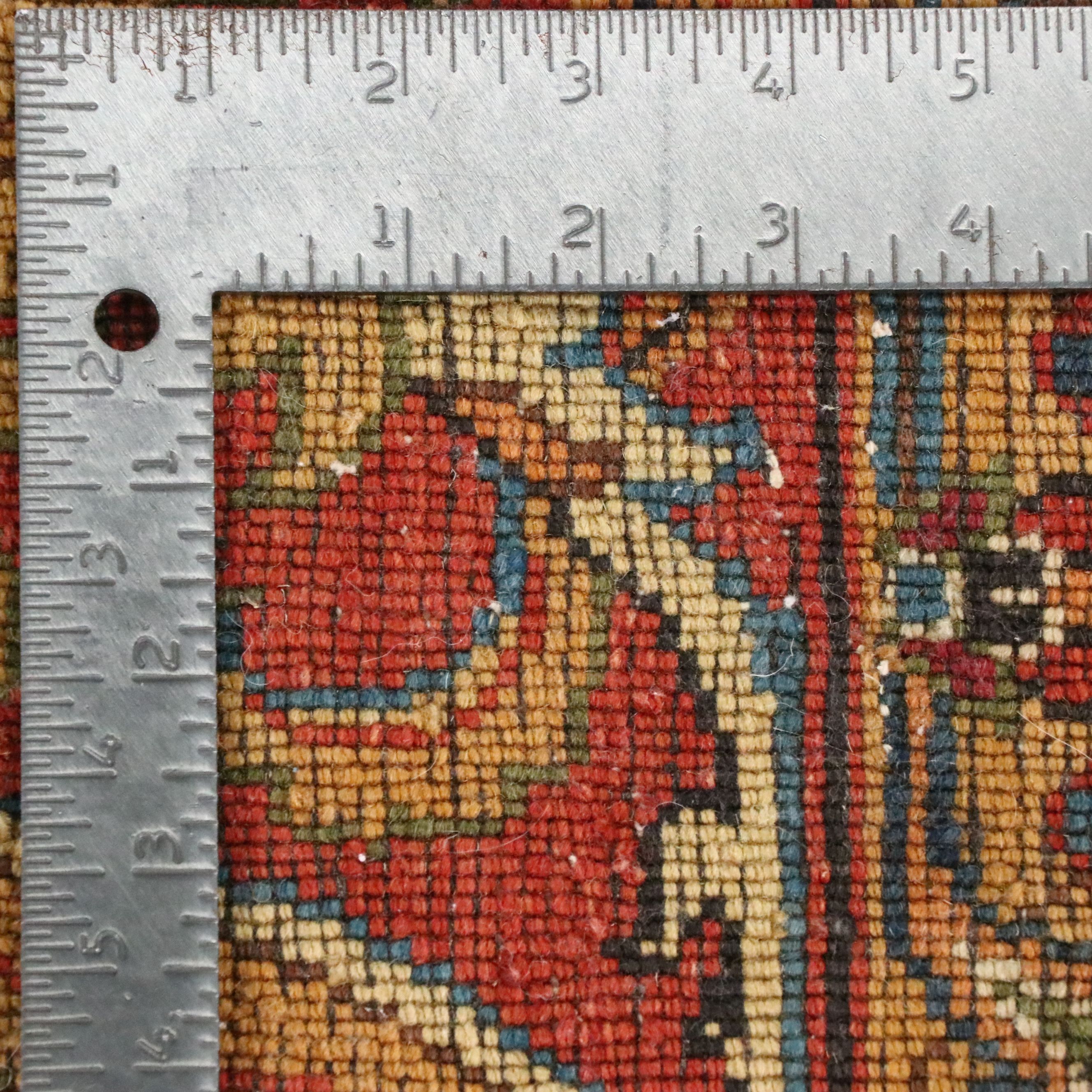 6'1 x 6'1 Square Hand-Knotted Persian Tabriz Area Rug