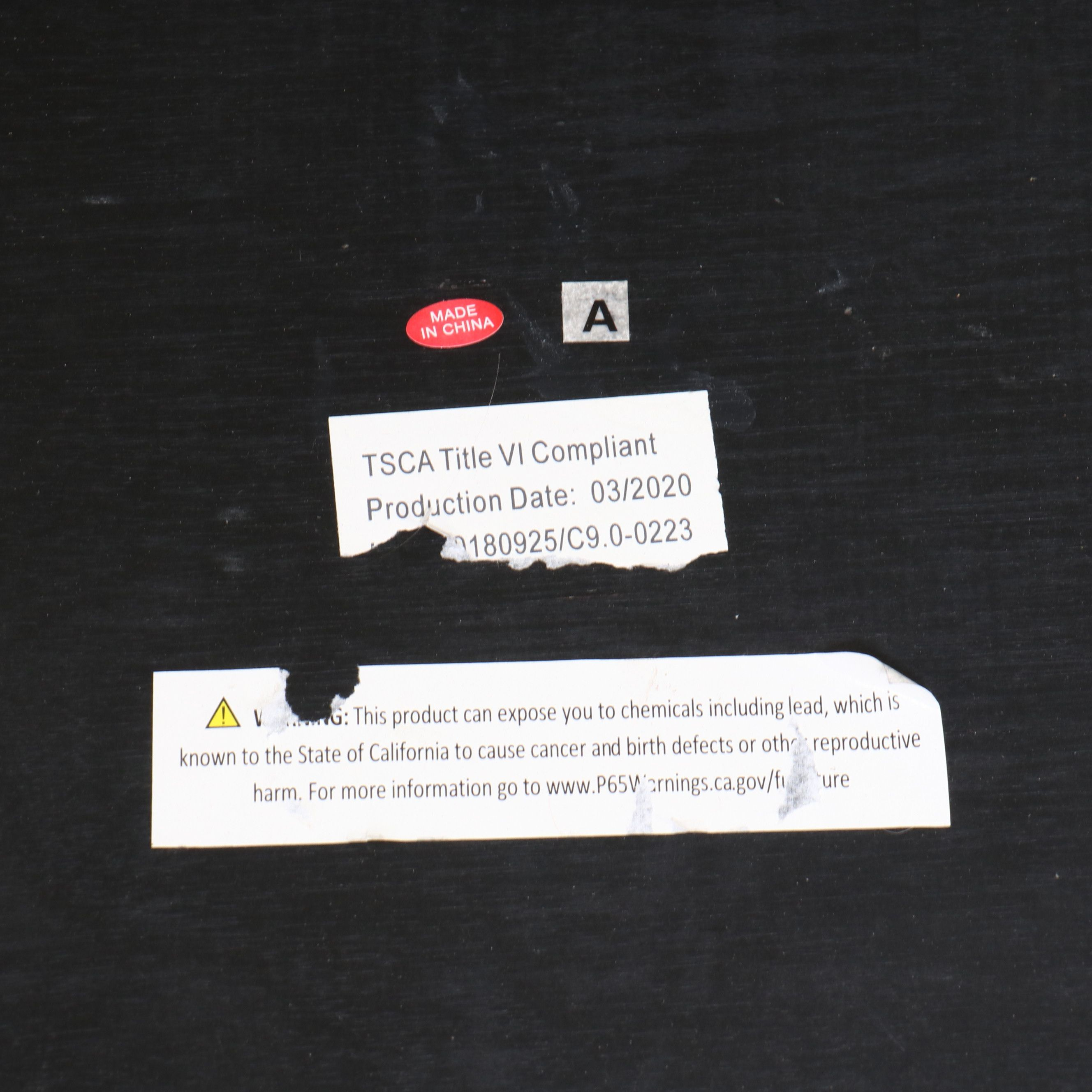 SEI Black and Metal Hinged "Drifton" Travel Trunk End Table