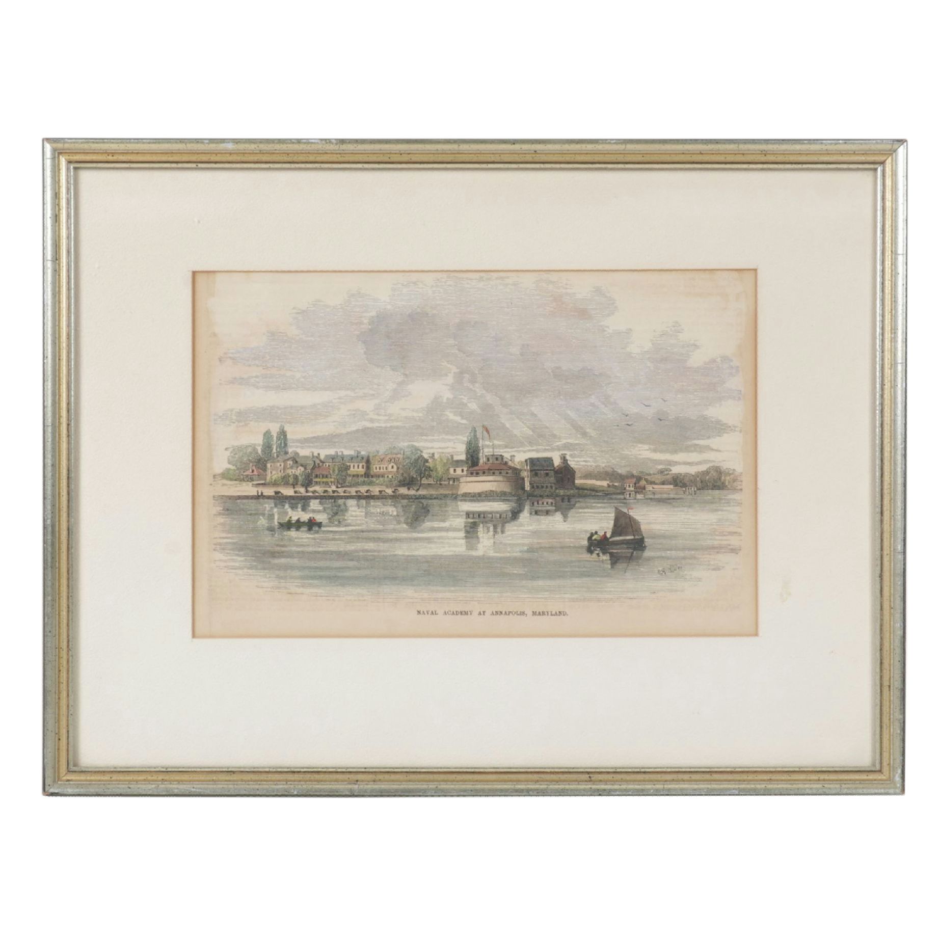 Etching After William Rickarby Miller "Naval Academy at Annapolis, Maryland"