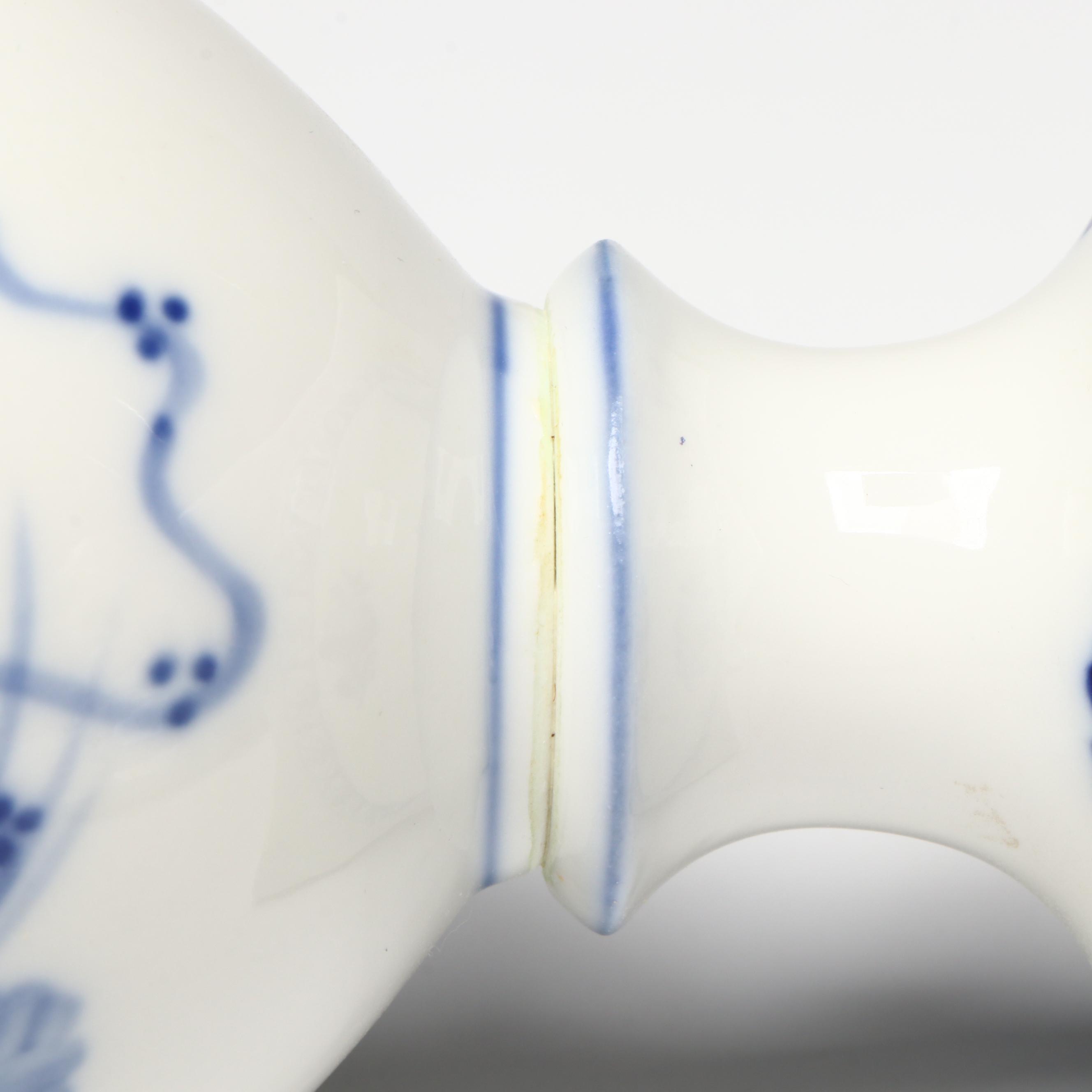 Royal Copenhagen Blue and White Porcelain Trophy Urn with Putto Finial, 1965