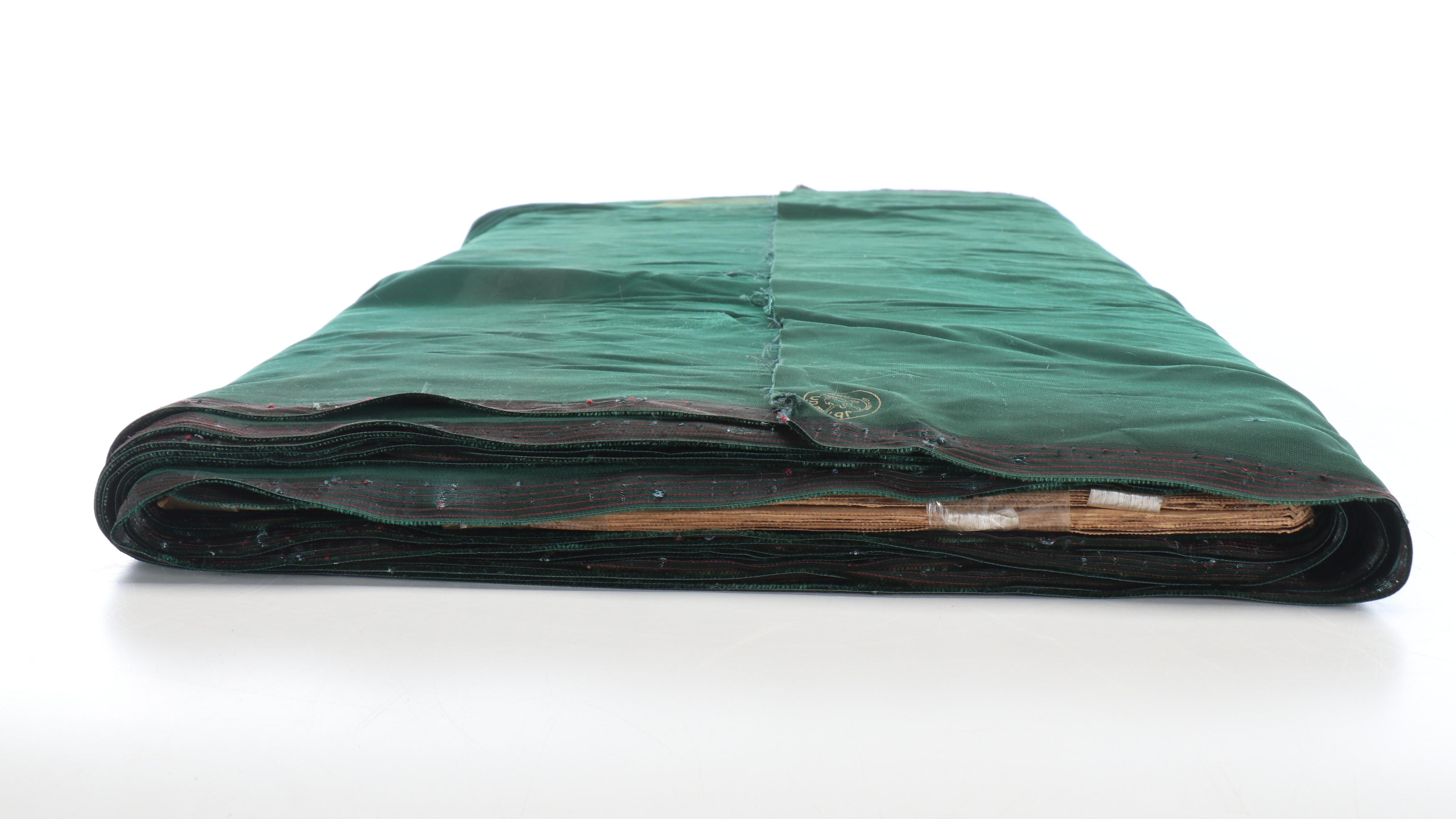 Green Velvet and Other Upholstery Fabric Bolts