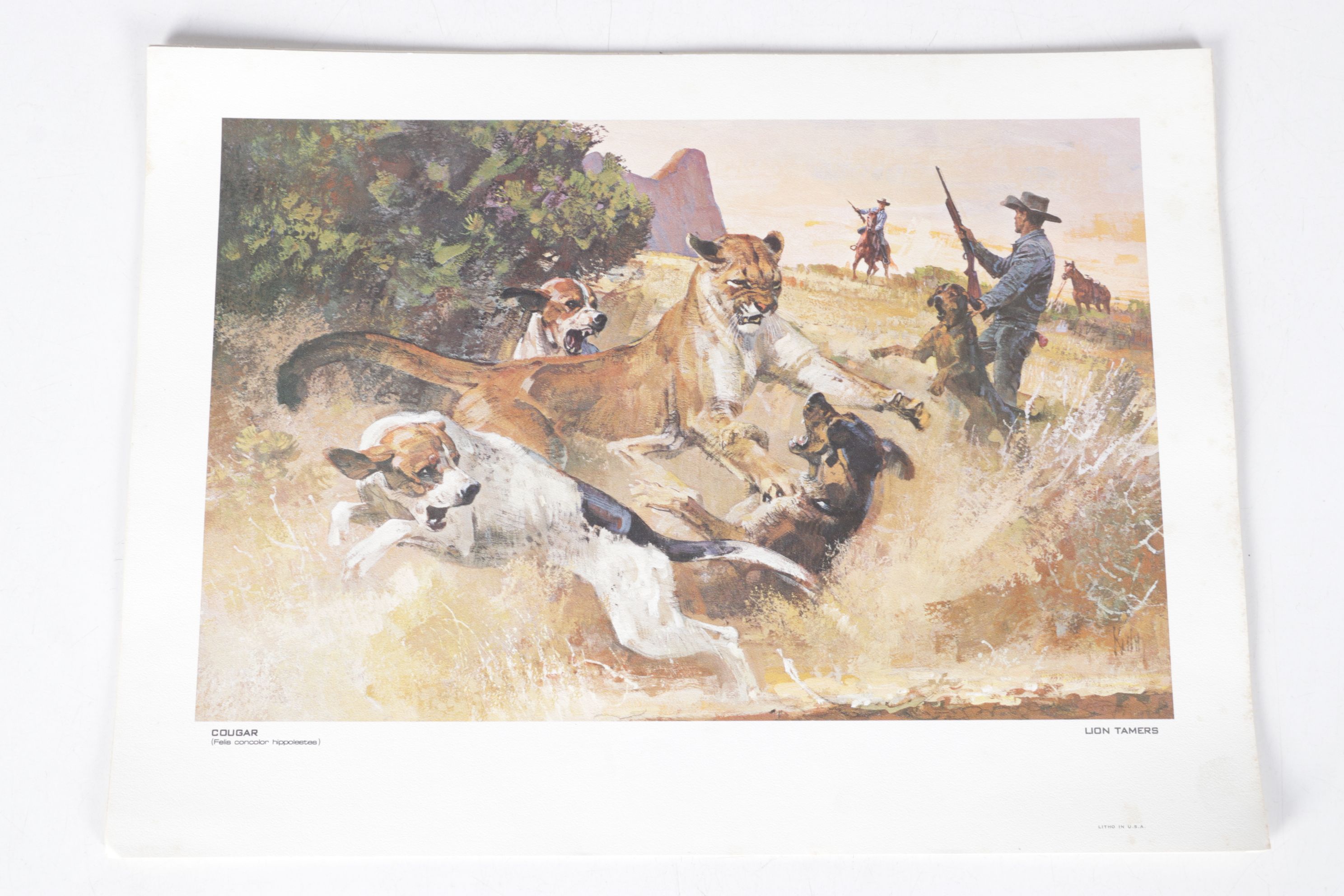 Bob Kuhn Offset Lithograph Collection "Remington's Portfolio of Big Game"