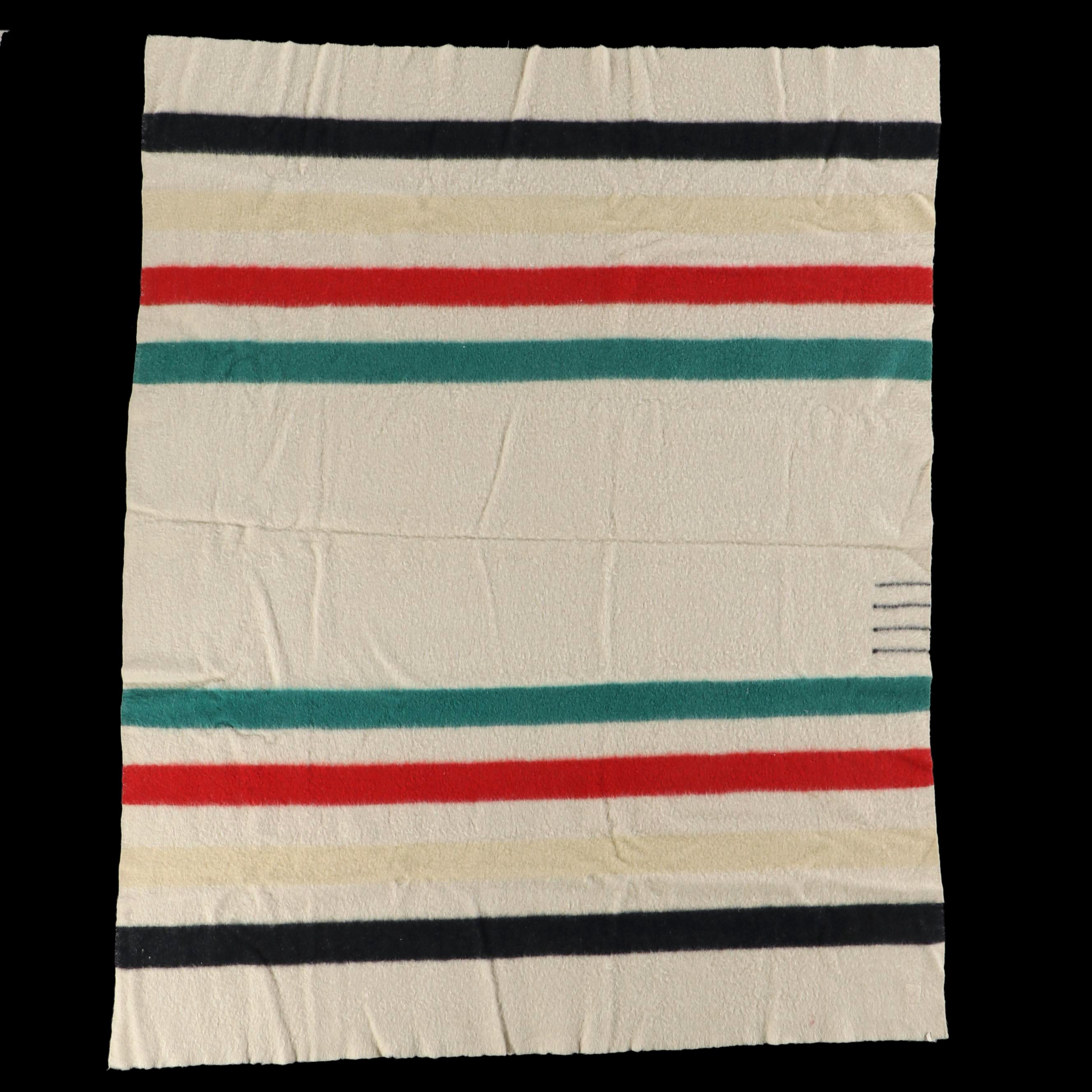 Hudson's Bay Company Striped Wool Throw Blanket