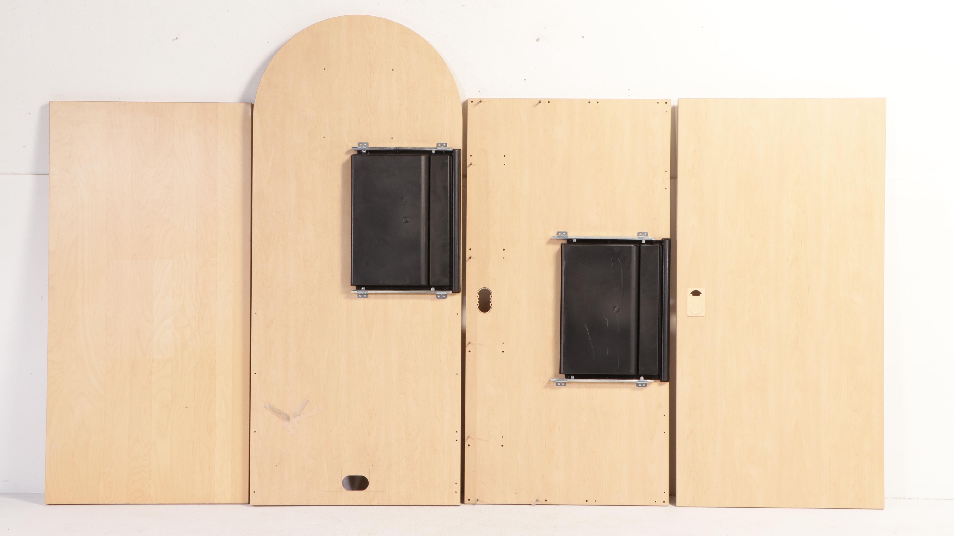 Contemporary Birch Finish Filing Cabinets and Office Furniture