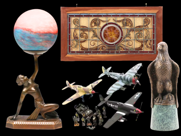 Curated Collection: Art Deco Décor, Garden Fixtures & WWII Models