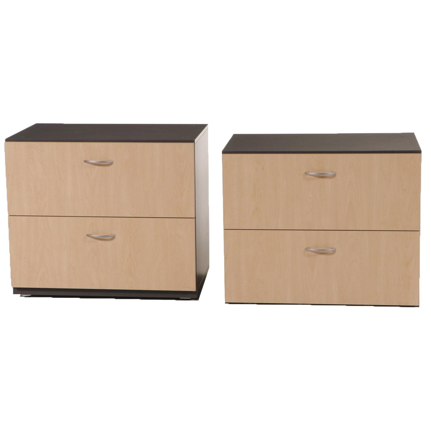 Contemporary Birch Finish Filing Cabinets and Office Furniture