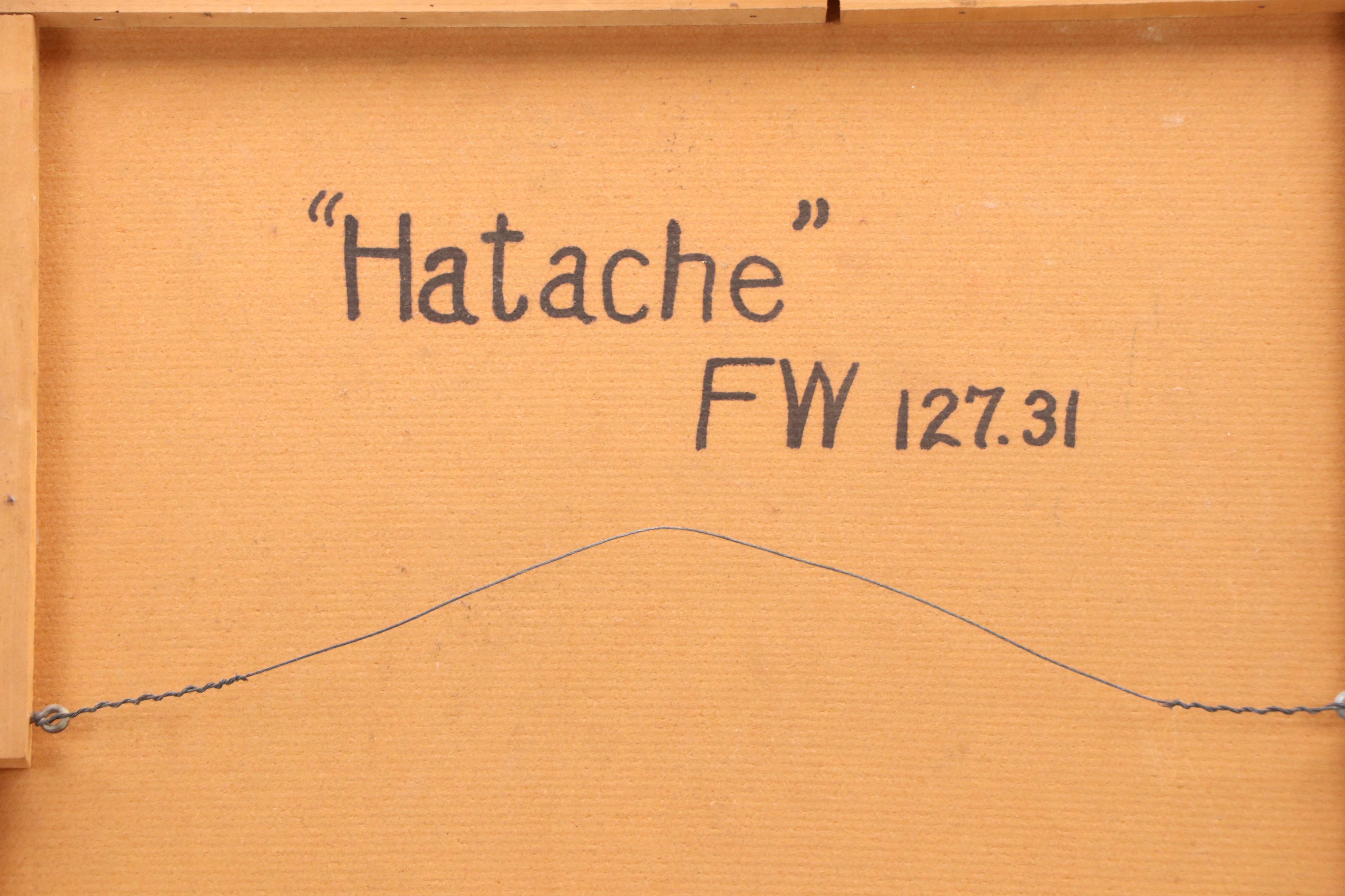 H. Burrell Abstract Acrylic Painting "Hatache," 1960