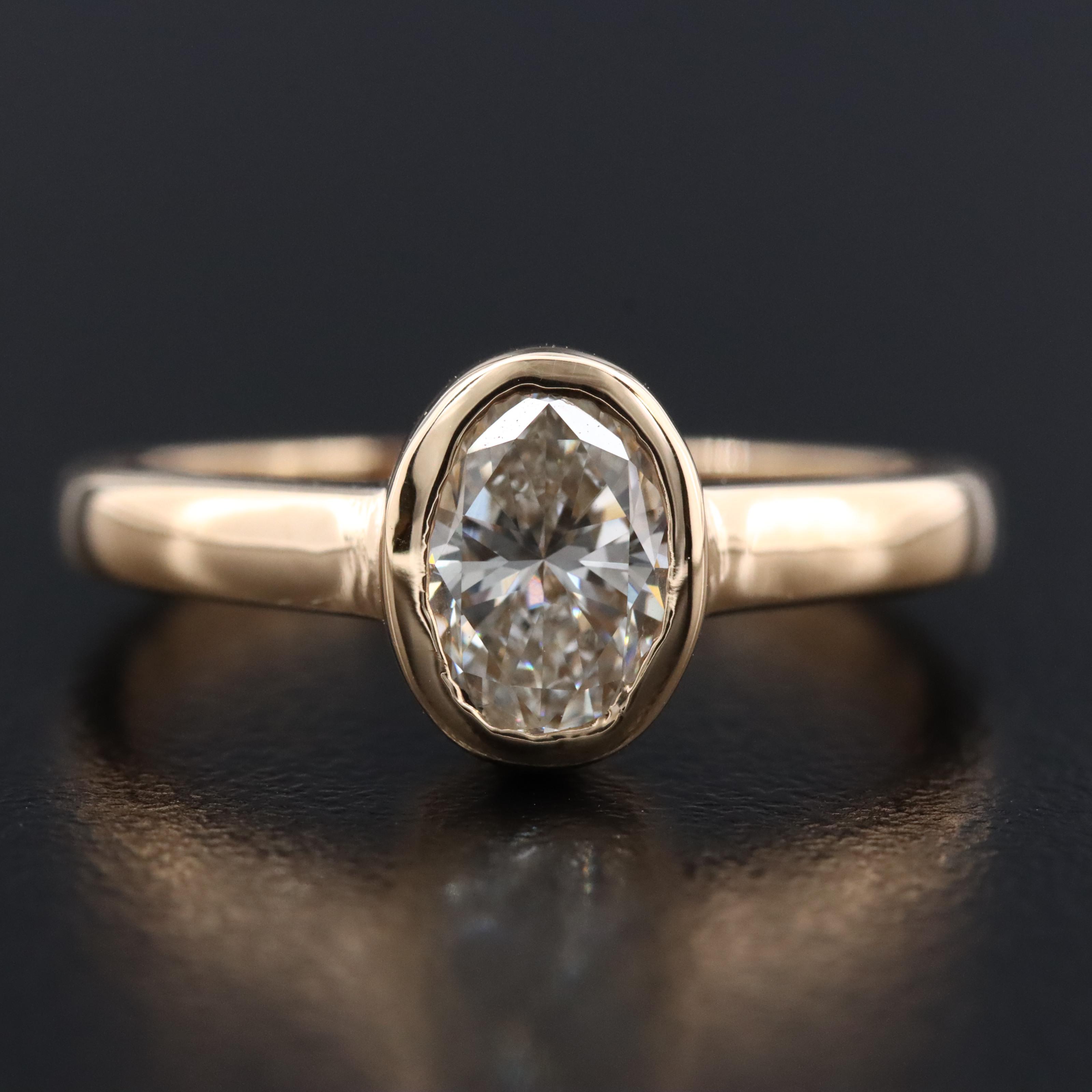 18K 0.90 CT Diamond Solitaire Ring with GIA Diamond Dossier