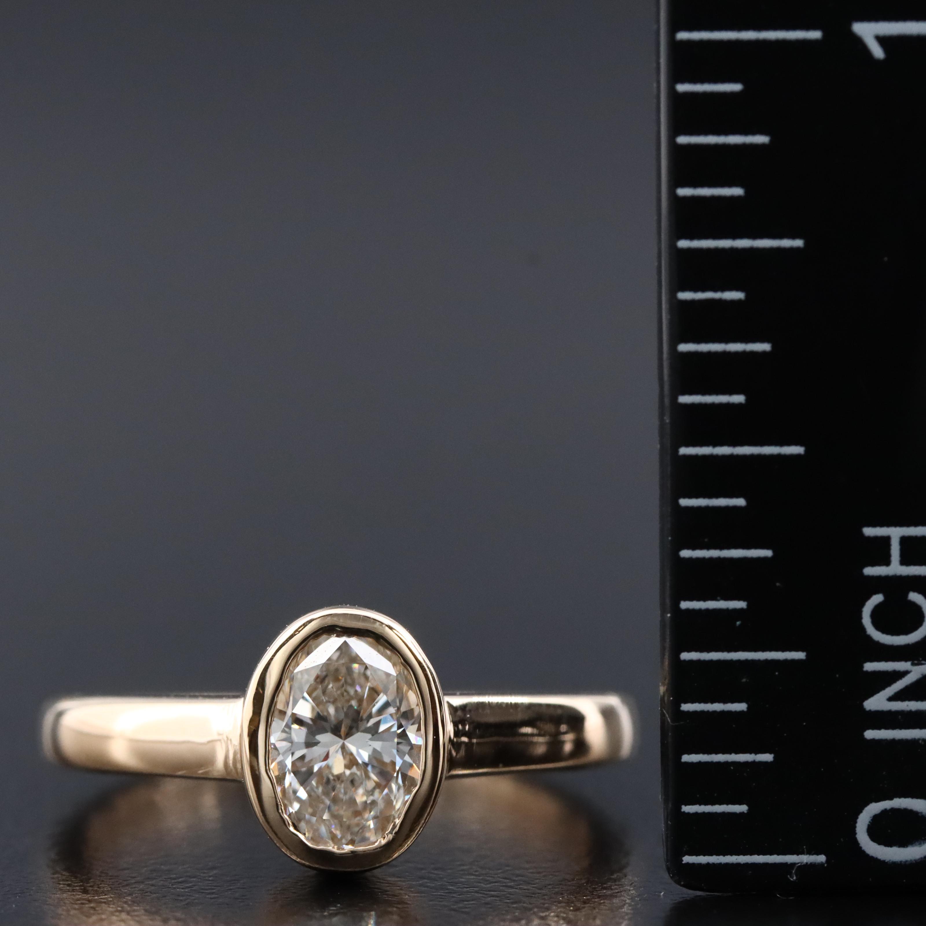 18K 0.90 CT Diamond Solitaire Ring with GIA Diamond Dossier