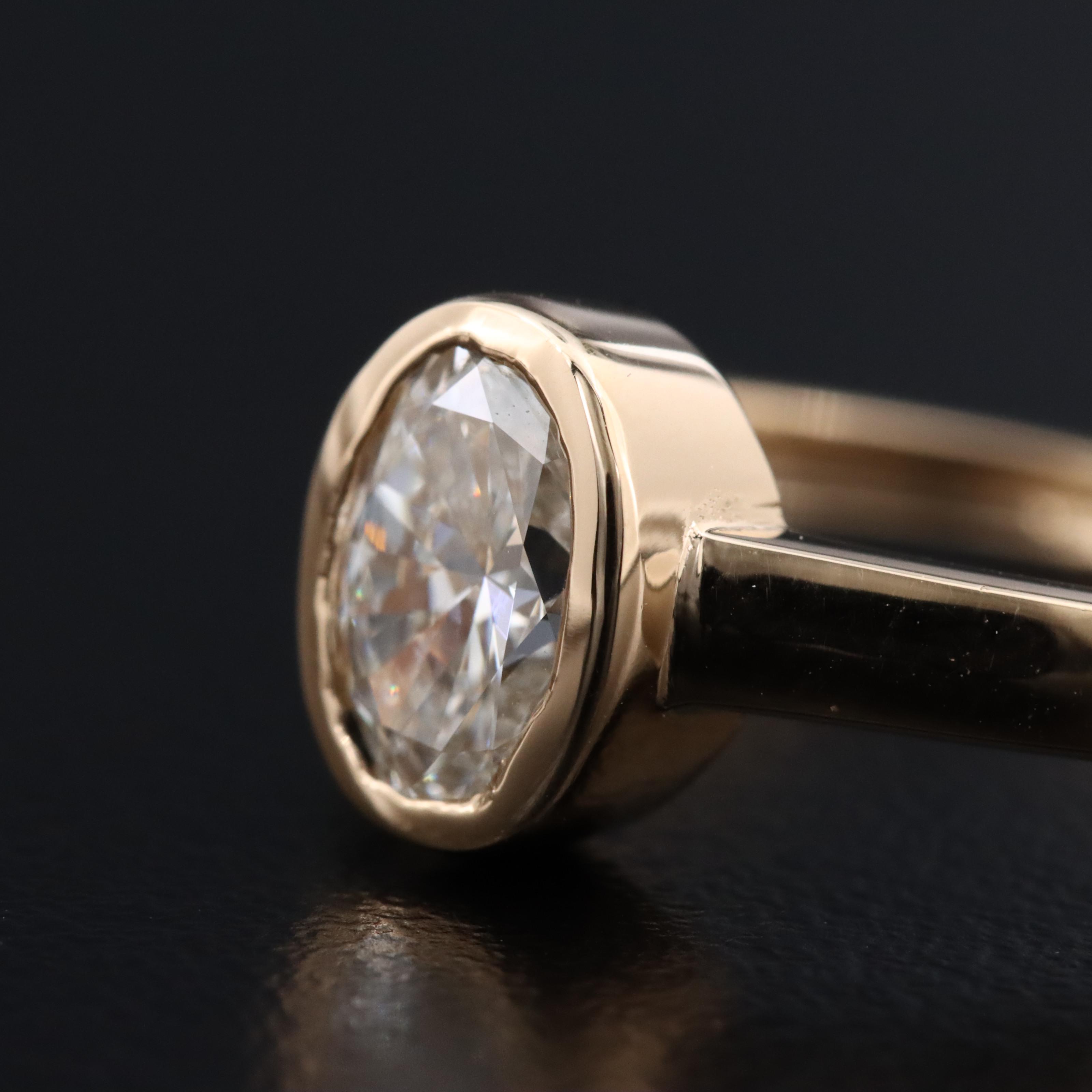 18K 0.90 CT Diamond Solitaire Ring with GIA Diamond Dossier