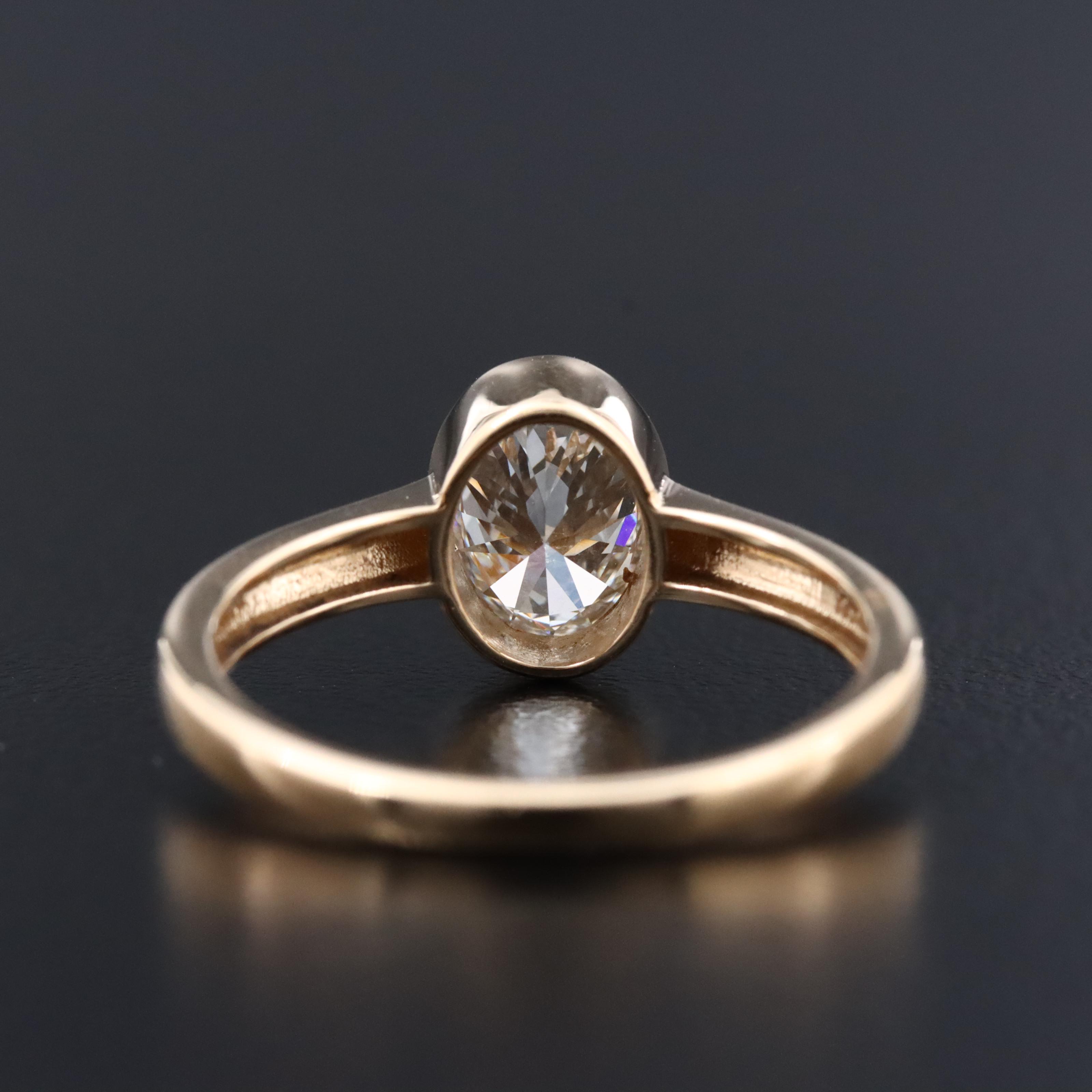 18K 0.90 CT Diamond Solitaire Ring with GIA Diamond Dossier