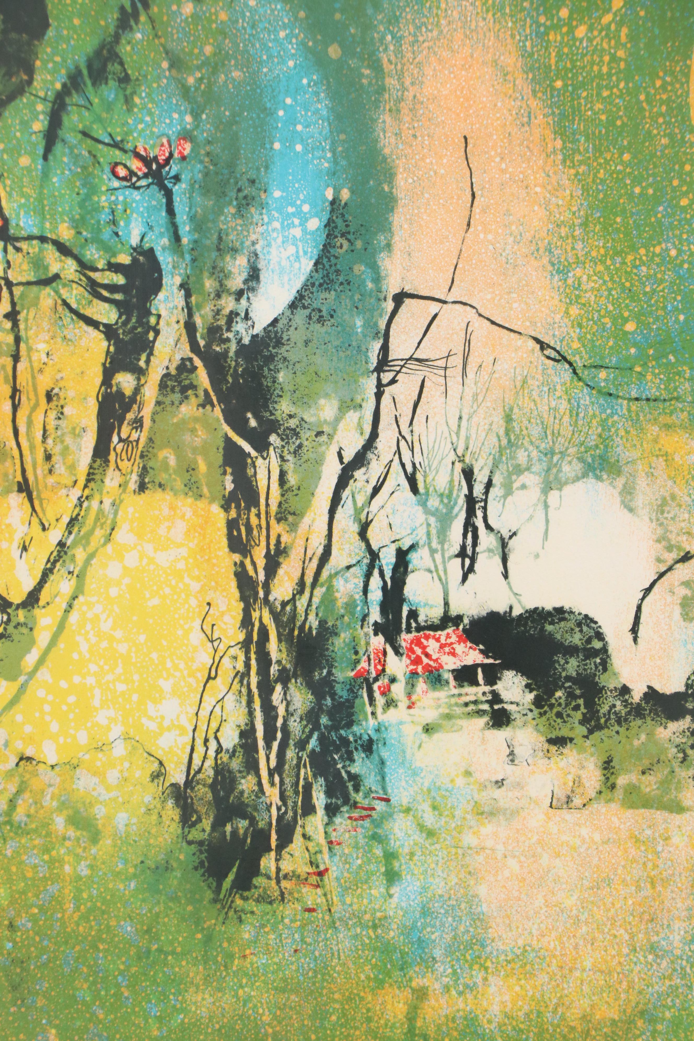 Hoi Lebadang Color Lithograph "Reminiscences," Late 20th Century