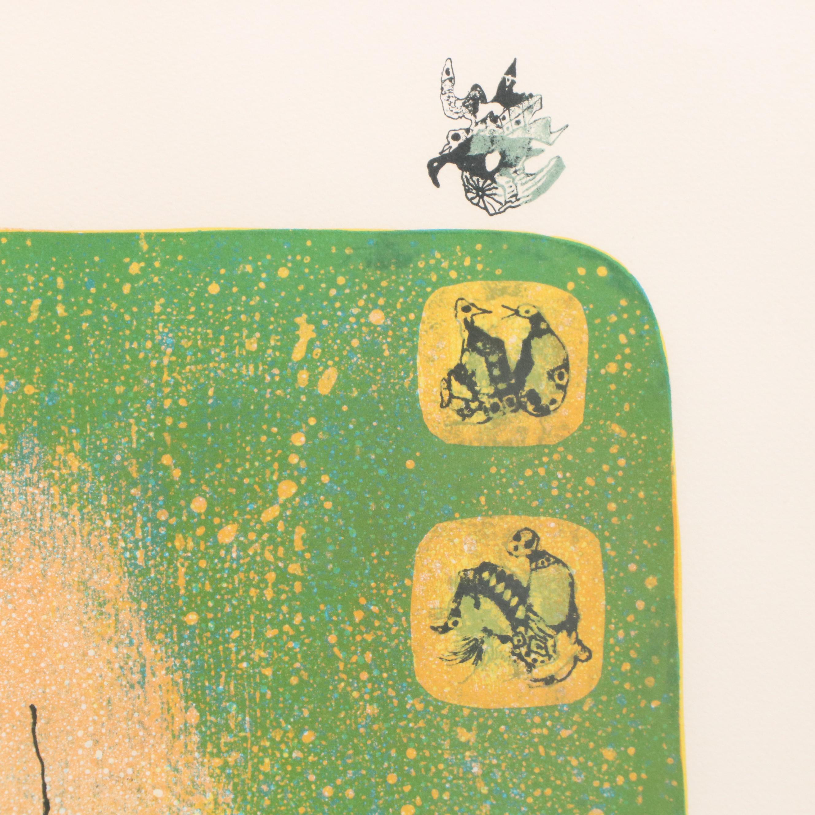 Hoi Lebadang Color Lithograph "Reminiscences," Late 20th Century