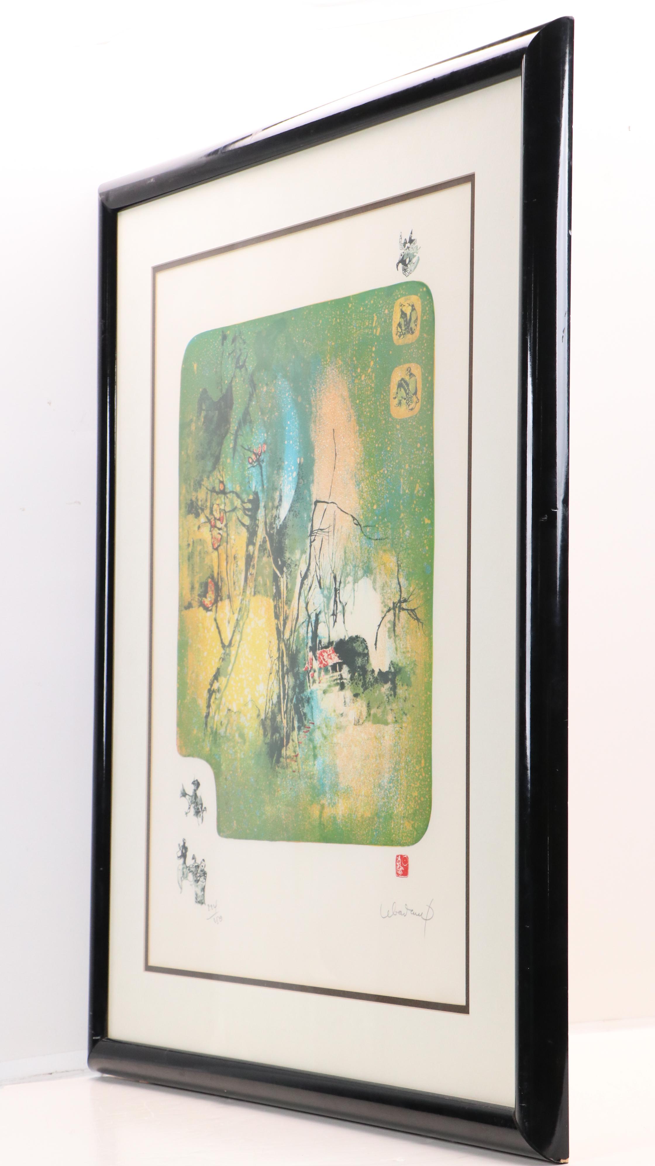 Hoi Lebadang Color Lithograph "Reminiscences," Late 20th Century