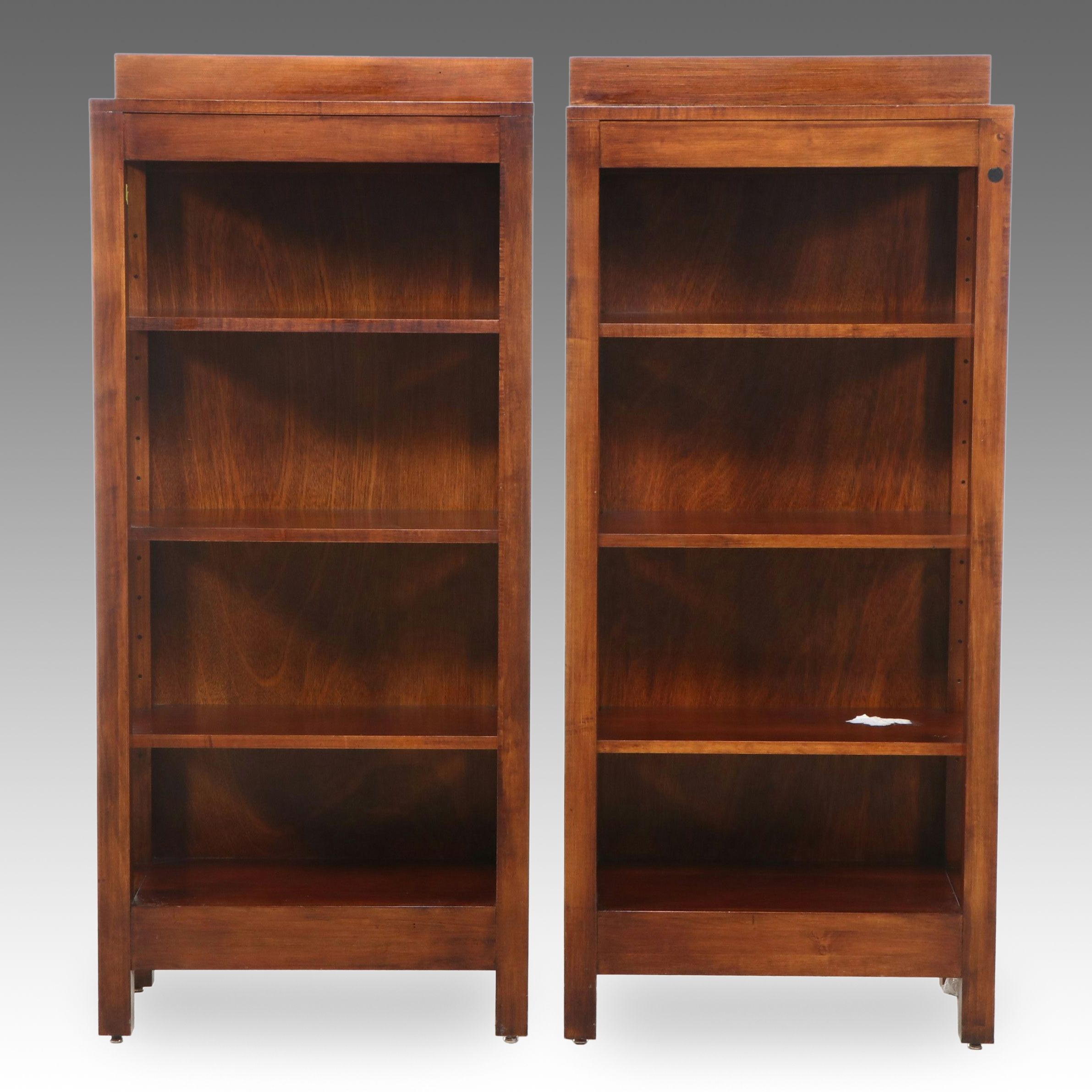 Pair of Romweber Shaker Style Cherry Finish  Bookcases
