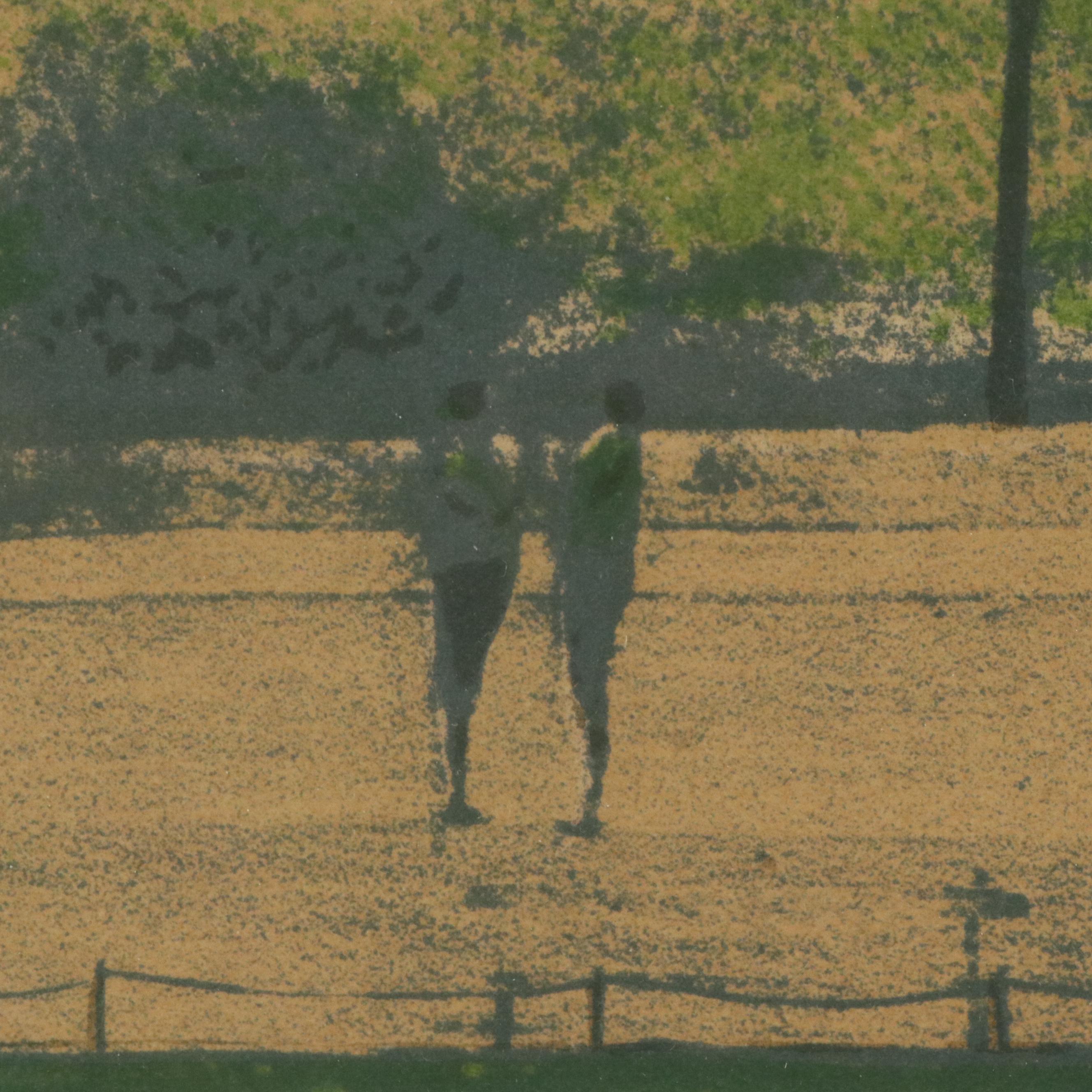 Harold Altman Color Lithograph "Two Trees," Mid to Late 20th Century