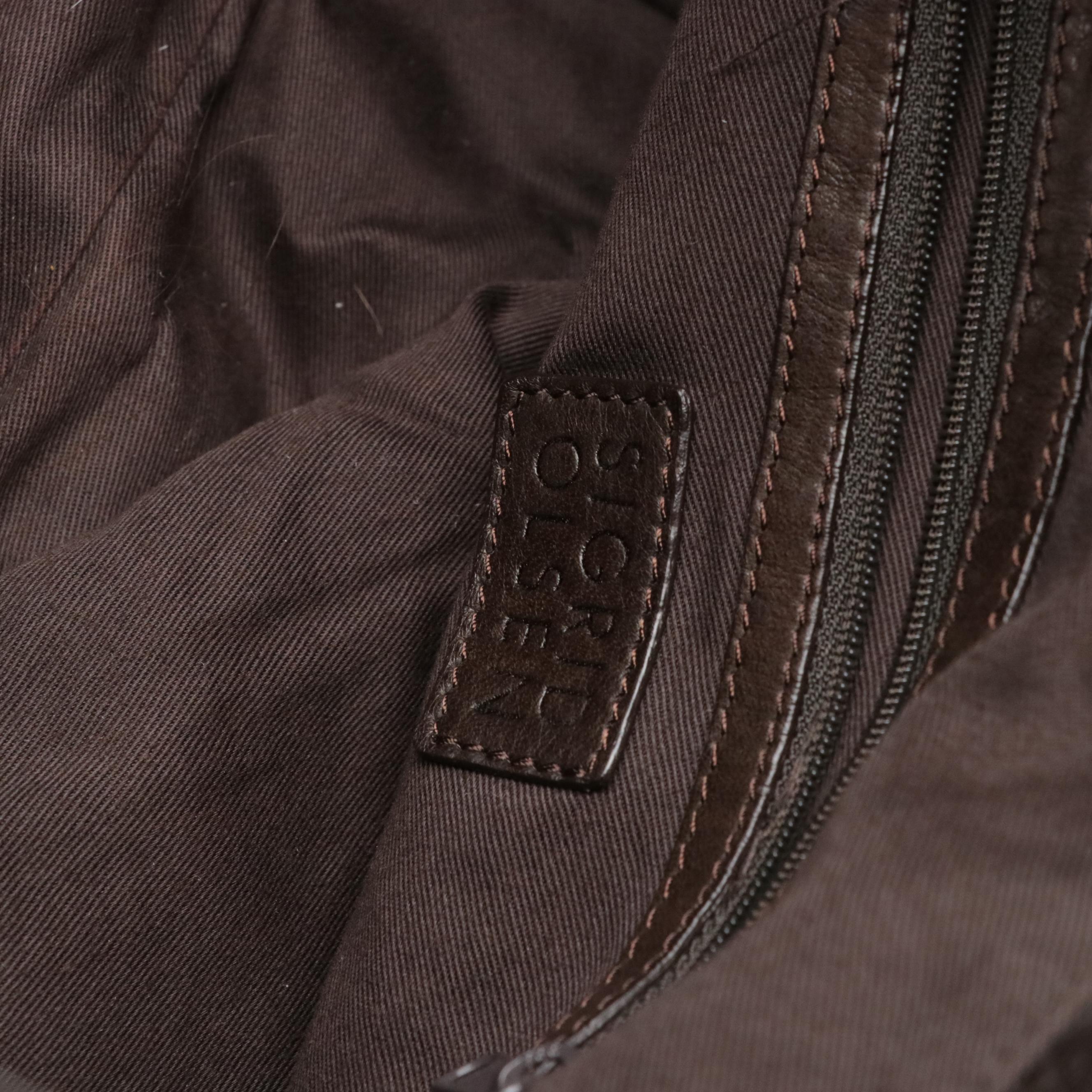 Brahmin Vintage Quilted Leather Bag with Croc Details, Sigris Olsen Hobo Bag