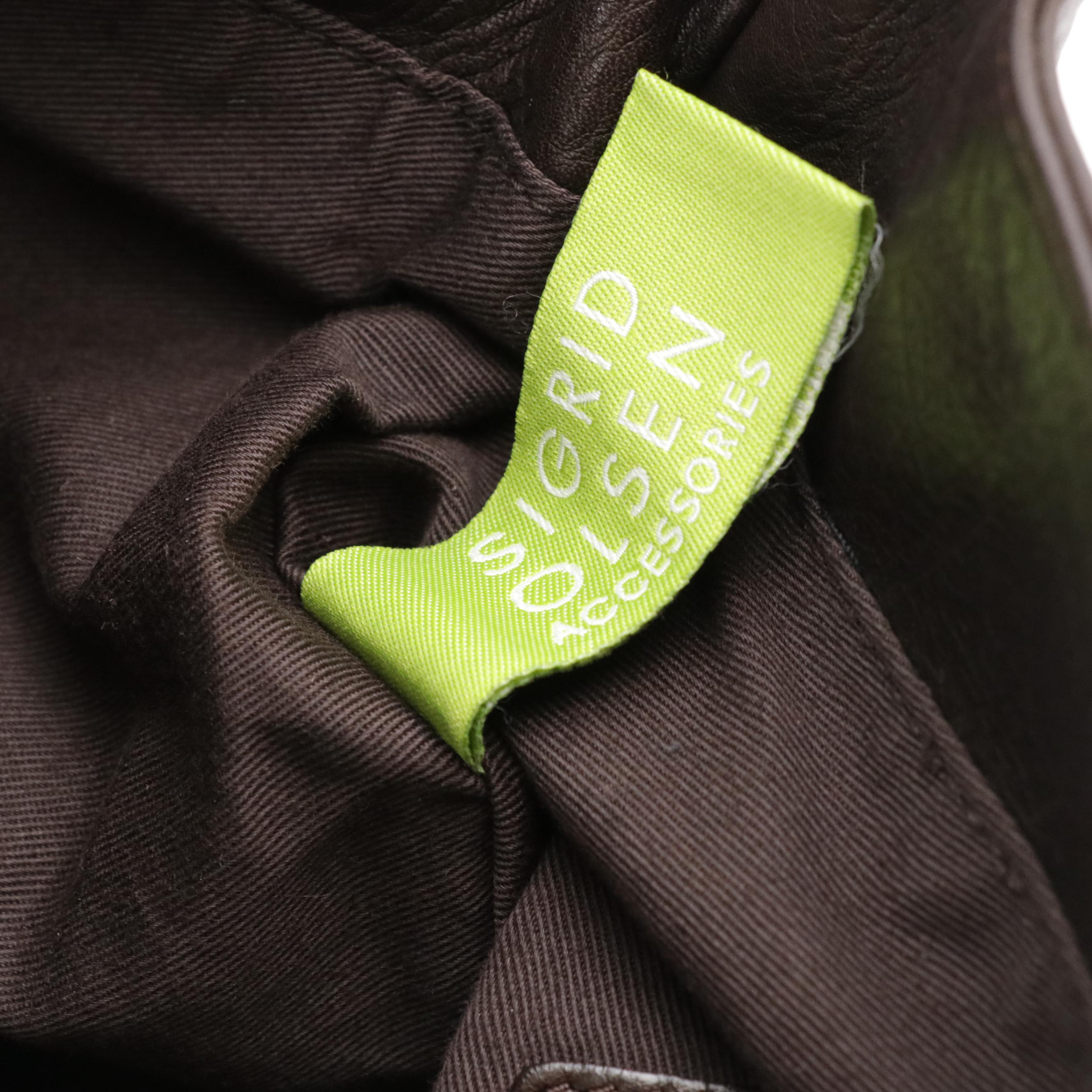 Brahmin Vintage Quilted Leather Bag with Croc Details, Sigris Olsen Hobo Bag