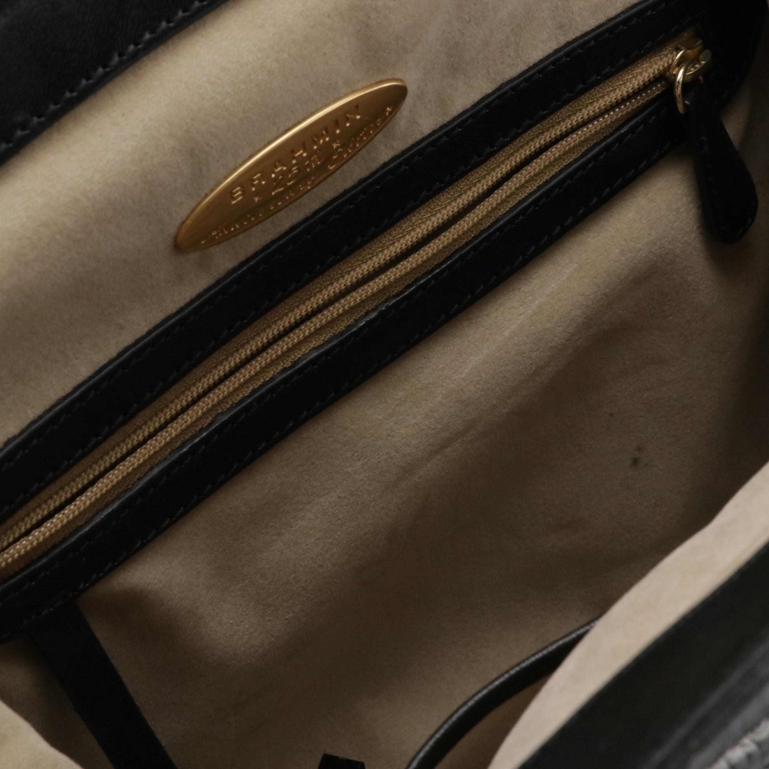 Brahmin Vintage Quilted Leather Bag with Croc Details, Sigris Olsen Hobo Bag